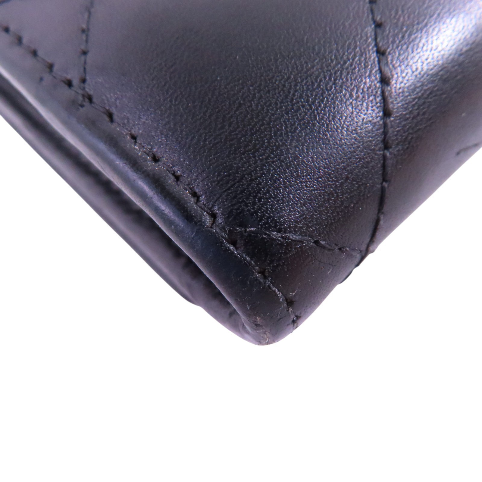 CHANEL 牛皮皮革Cambon Long Wallet銀扣長錢包