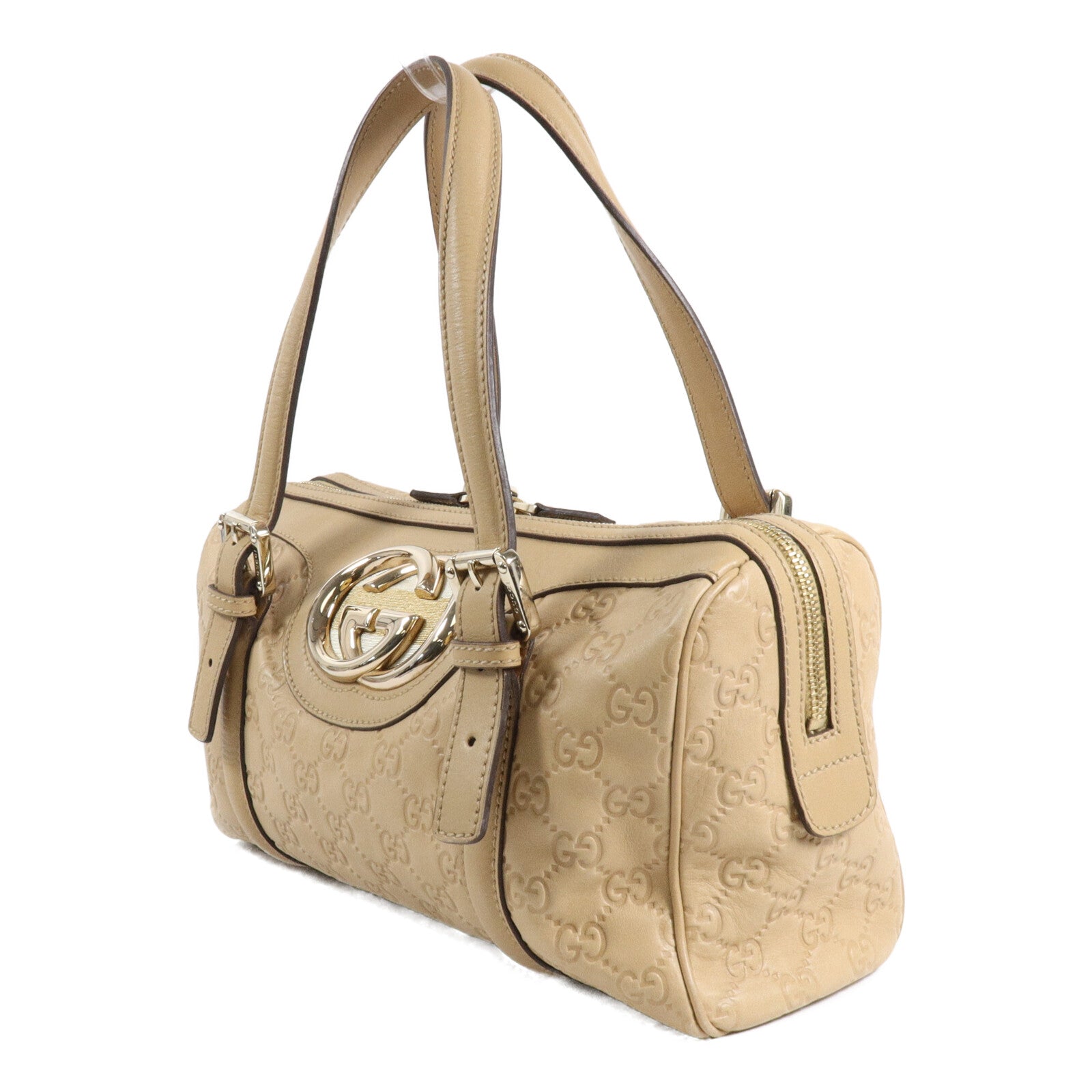 GUCCI 牛皮皮革Britt波士頓包