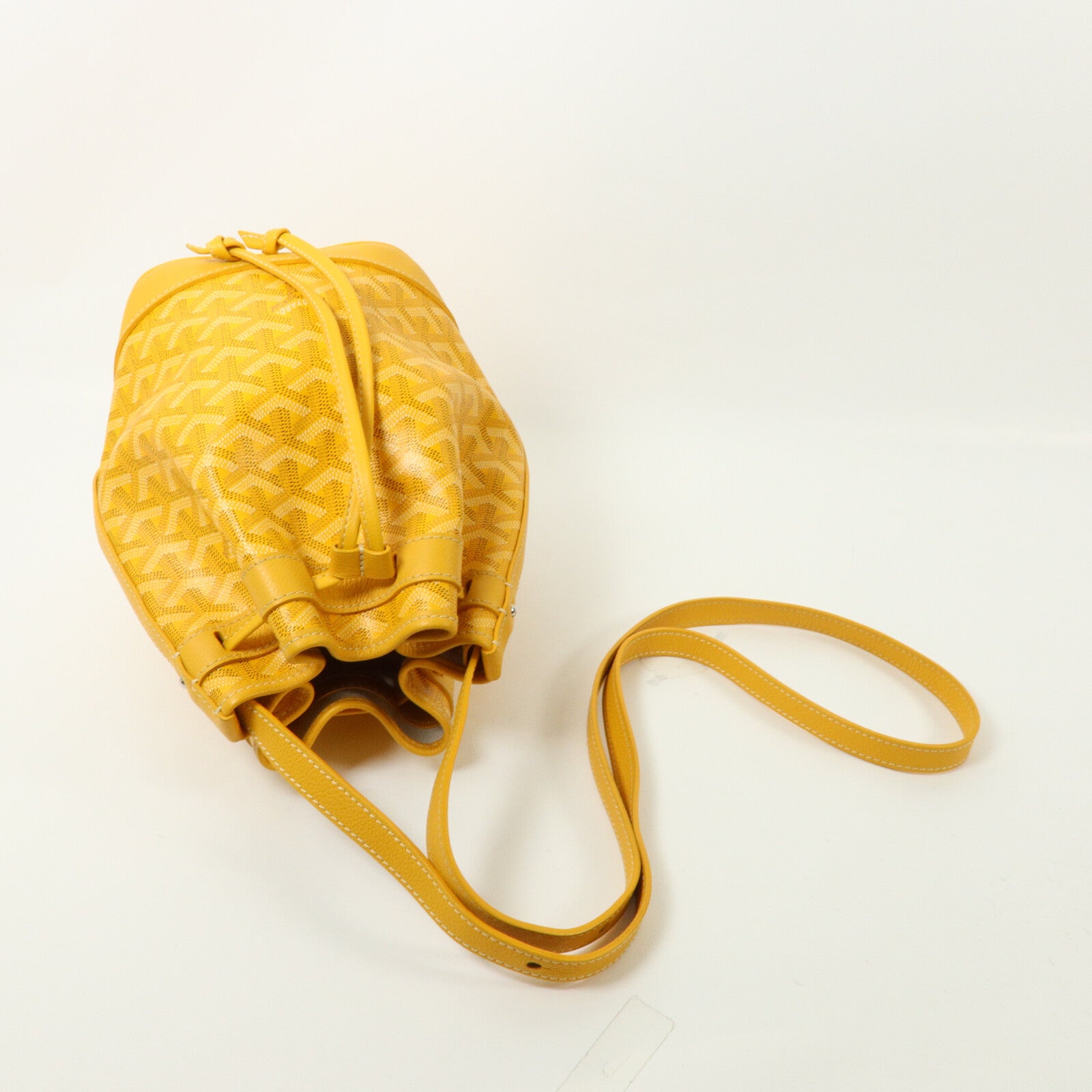 GOYARD 塗層帆布/牛皮皮革Petit Flot Bucket Bag肩背袋