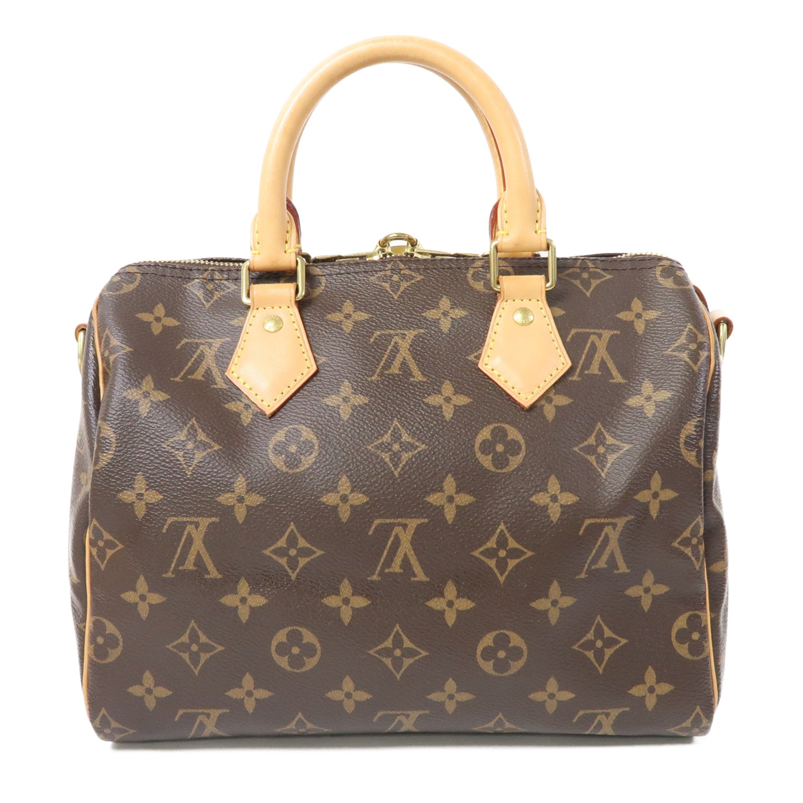 LOUIS VUITTON Monogram Speedy Bandouliere 25金扣肩背袋啡色