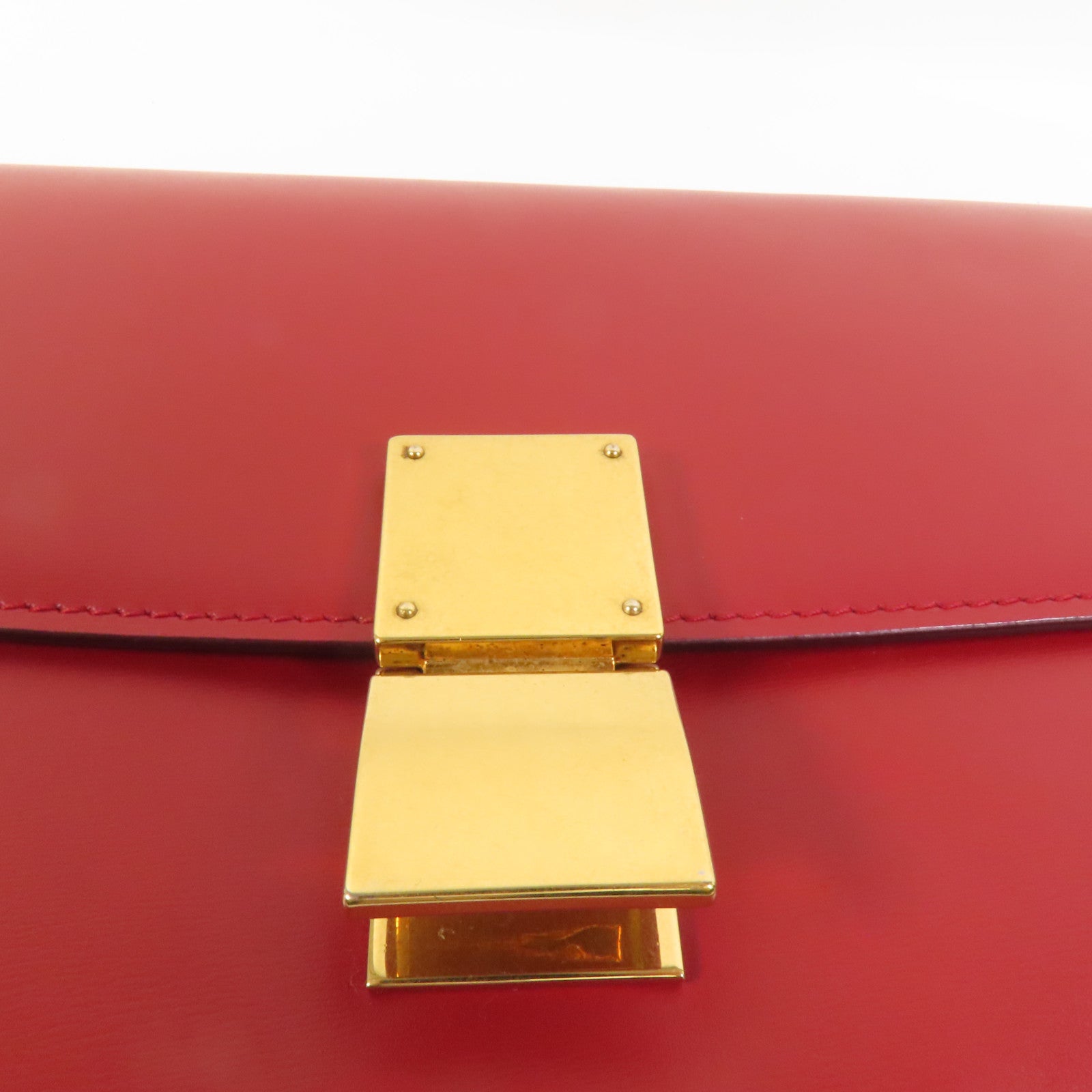 CELINE 牛皮皮革Classic Bag Medium金扣肩背袋