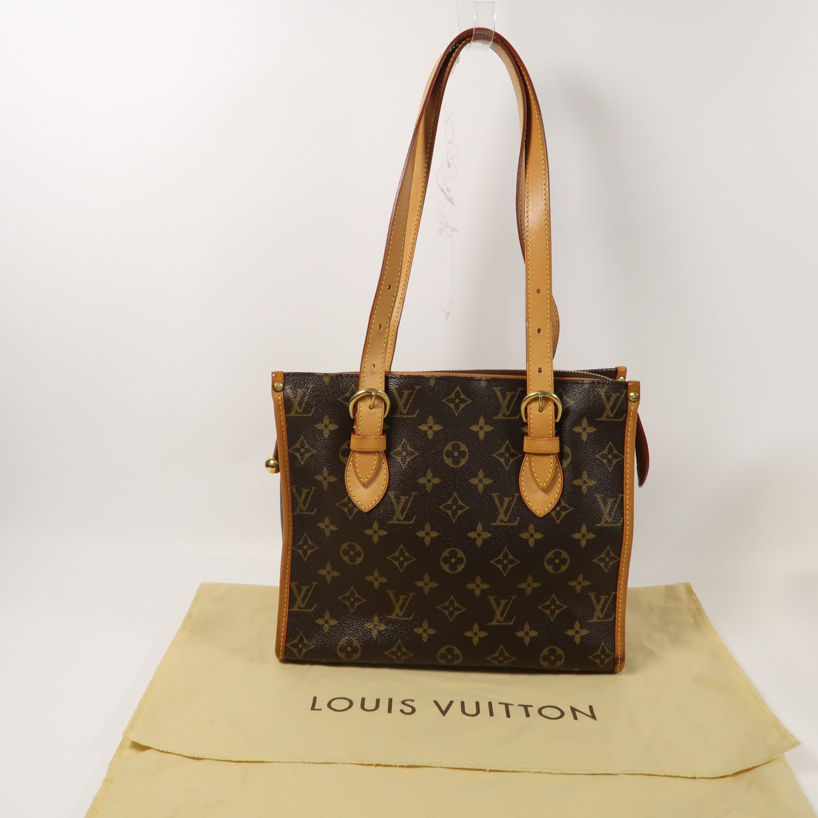 LOUIS VUITTON Monogram Popincourt金扣手挽袋啡色