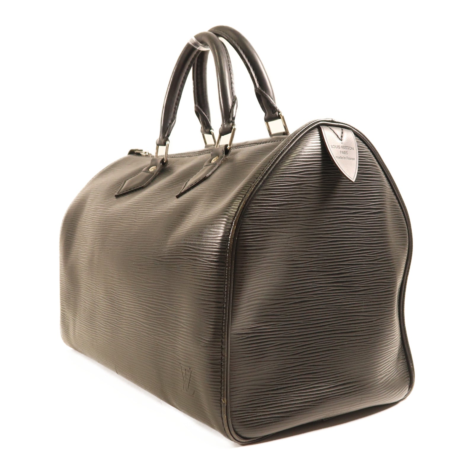 LOUIS VUITTON Epi皮革Speedy 35銀扣手挽袋黑色