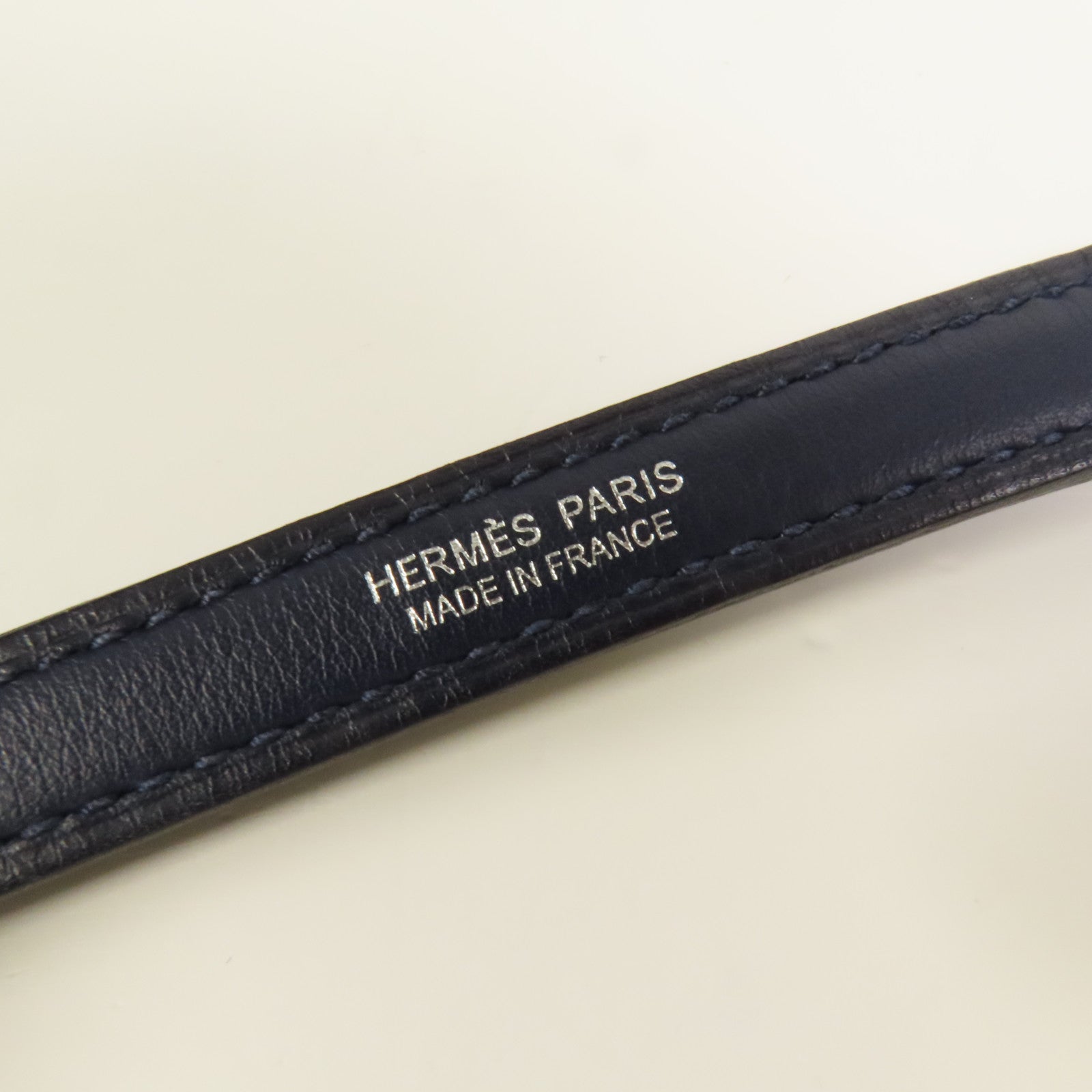 HERMES Clemence皮革24/24 Mini手挽肩背兩用袋Bleu Nuit
