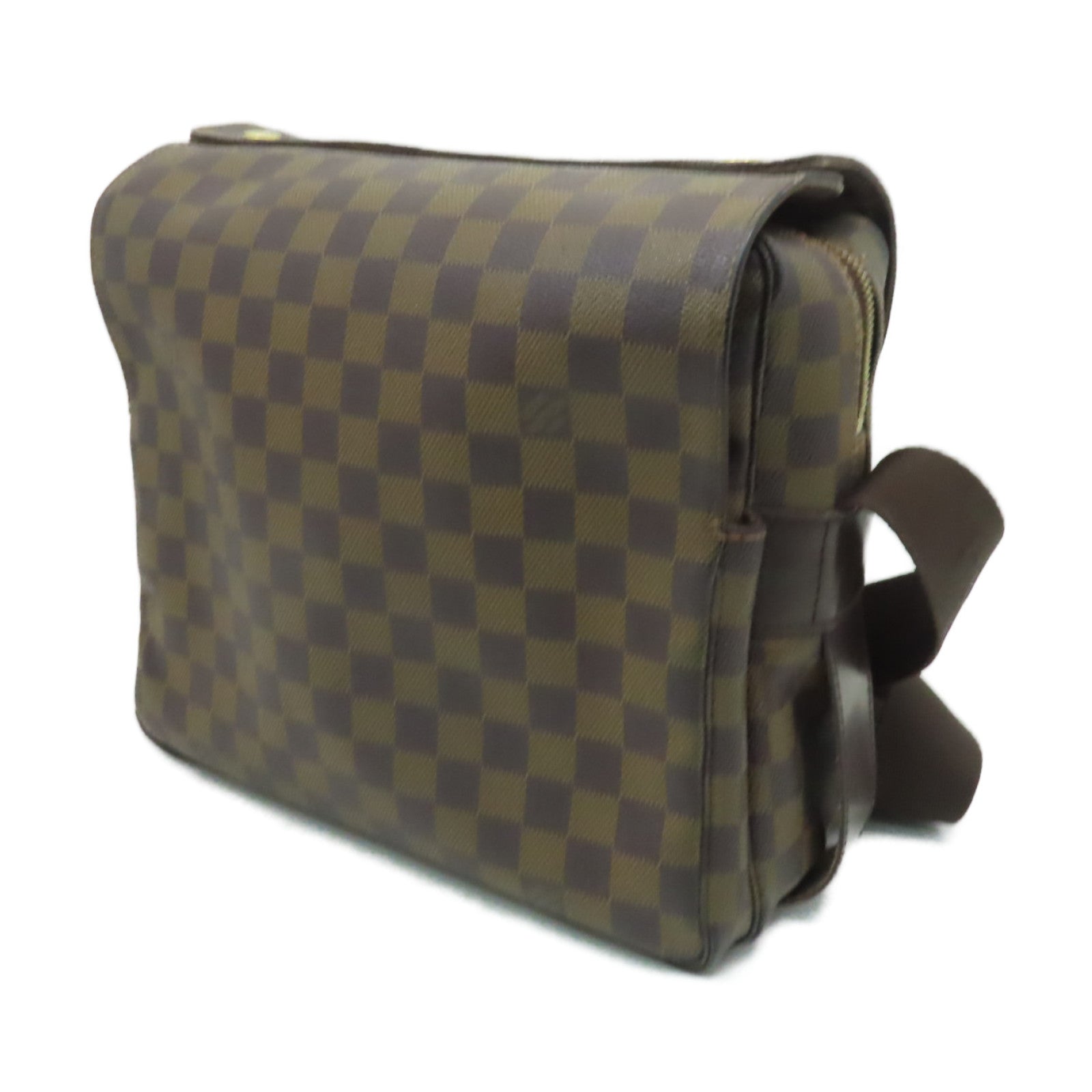 LOUIS VUITTON 【激減優惠】Damier Naviglio金扣肩背袋啡色