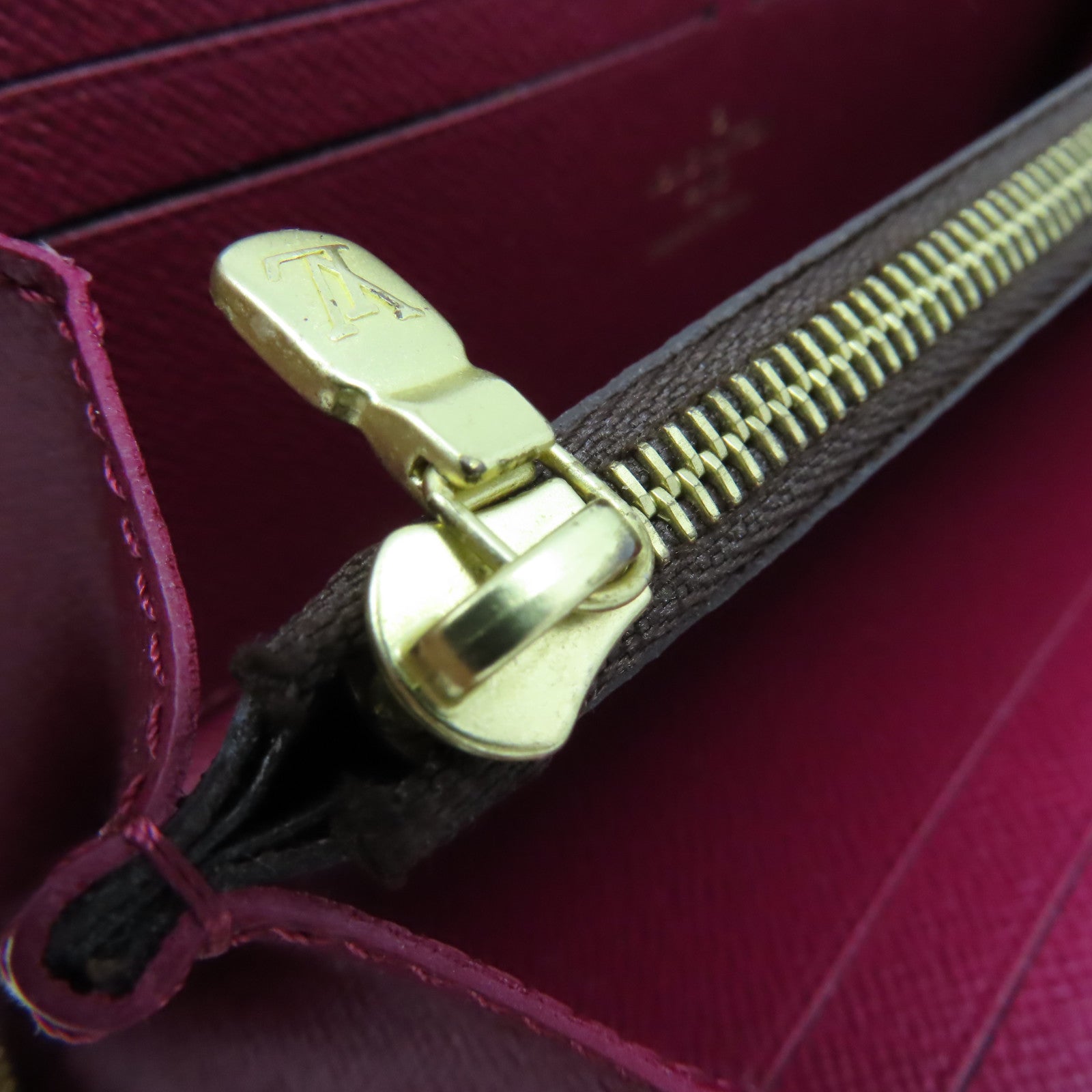 LOUIS VUITTON Monogram Clemence Round Long Wallet拉鏈長錢包啡色