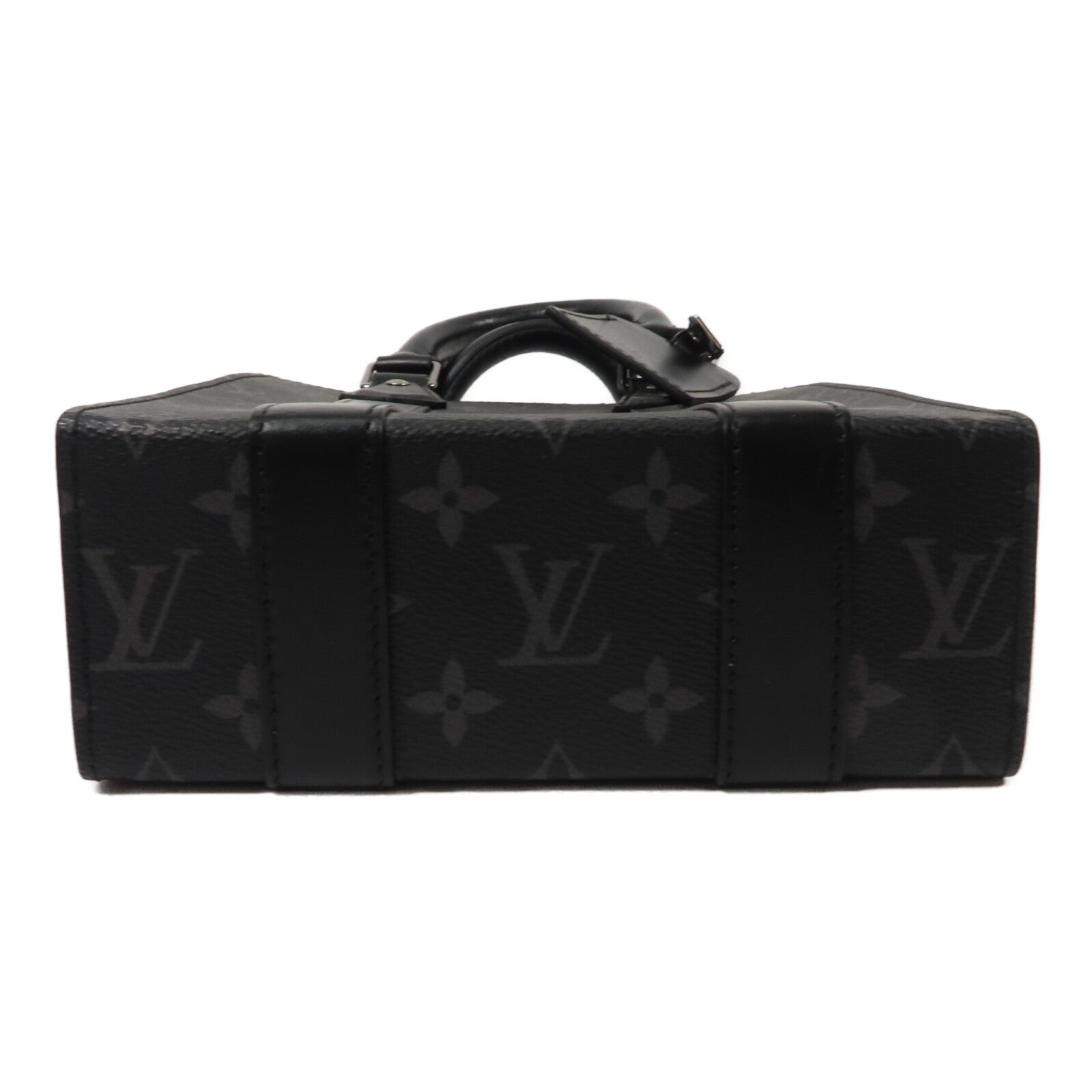 LOUIS VUITTON Monogram Eclipse Sac Plat Mini手挽肩背兩用袋