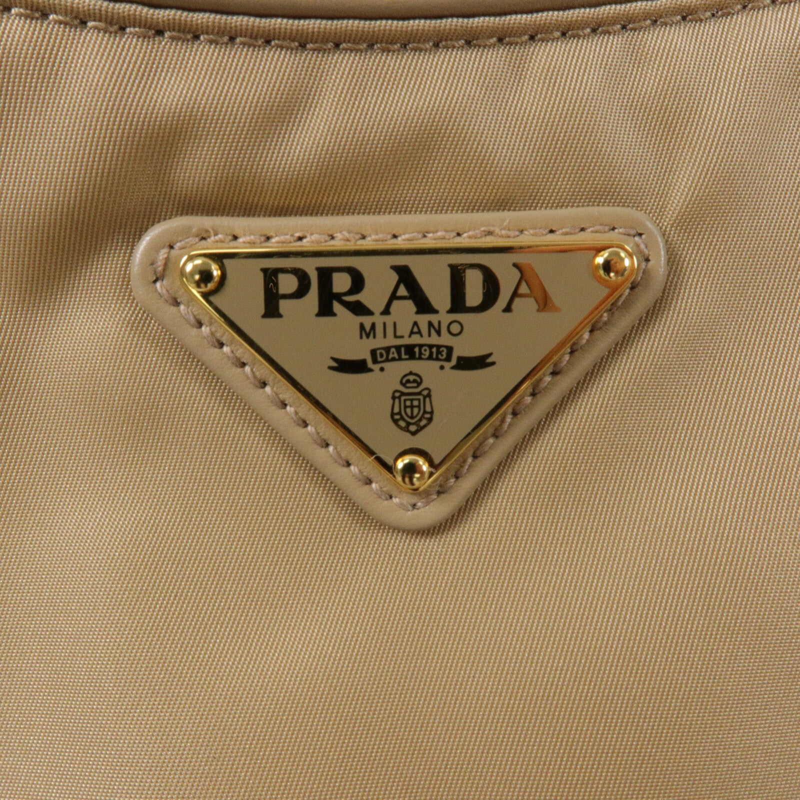 PRADA Re-Nylon/皮革Aimee Padlock Large肩背袋