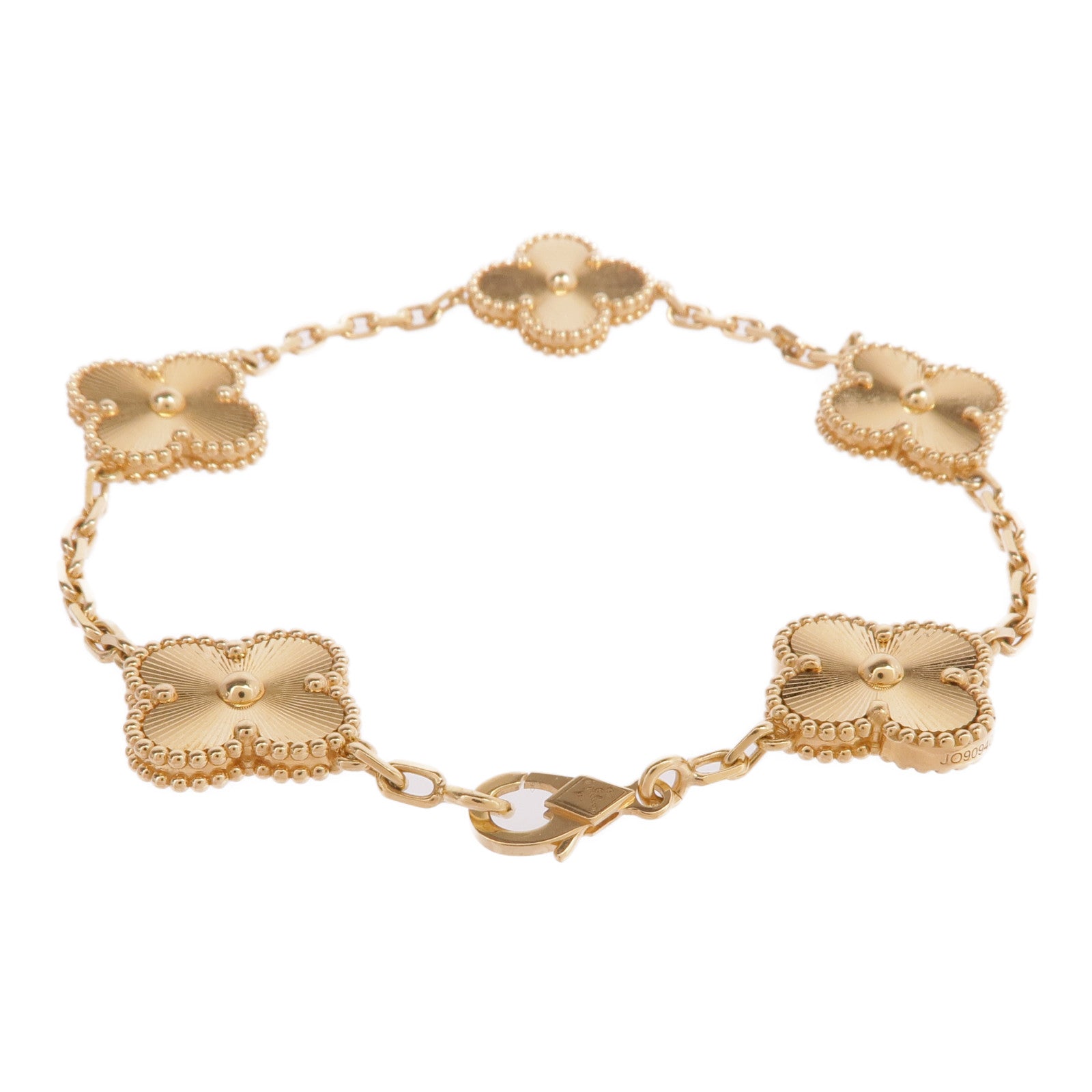 Van Cleef & Arpels 18K黃金Vintage Alhambra Bracelet 5 Motifs手鏈