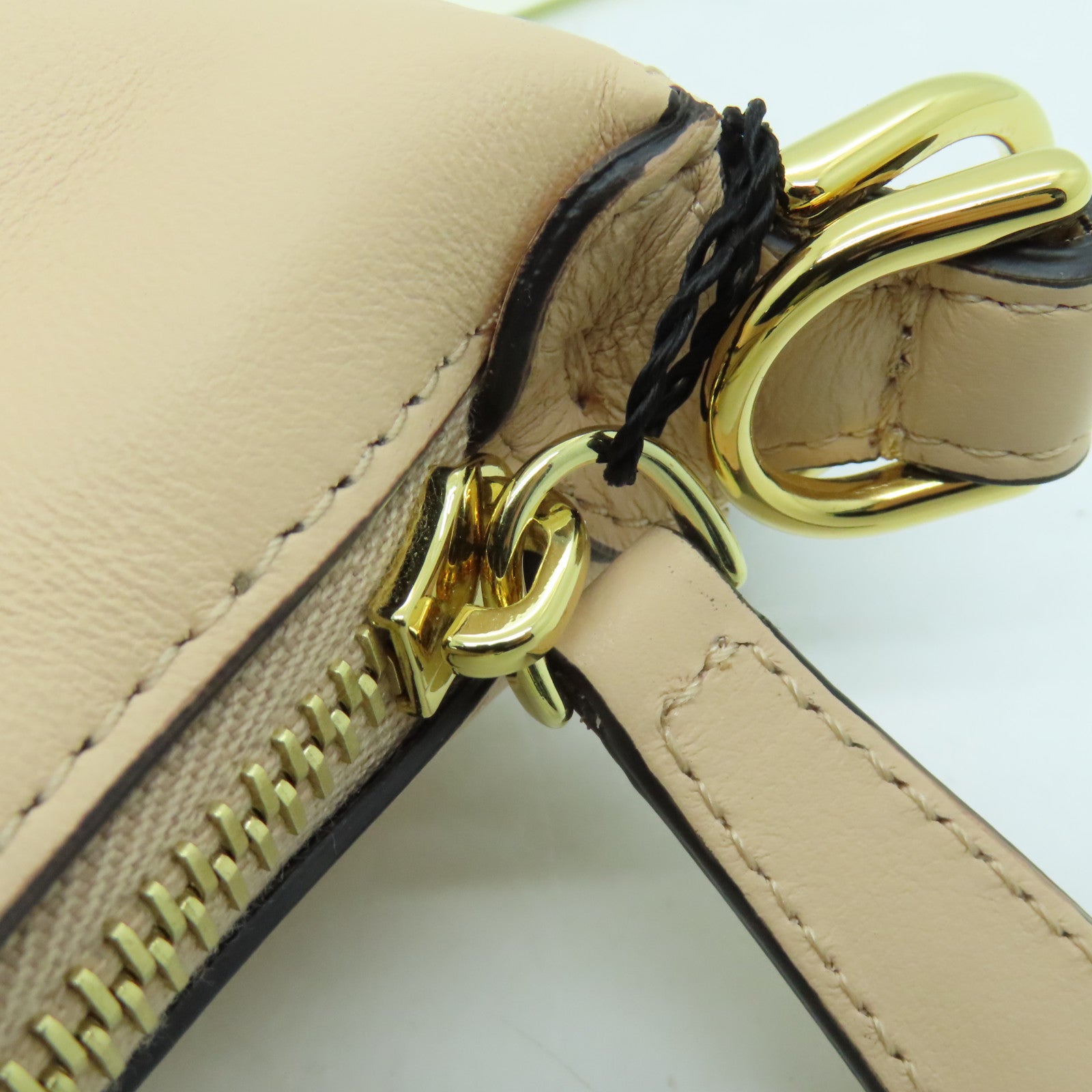 FENDI Leather Nano Fendigraphy Gold Buckle Tote Bag Pink