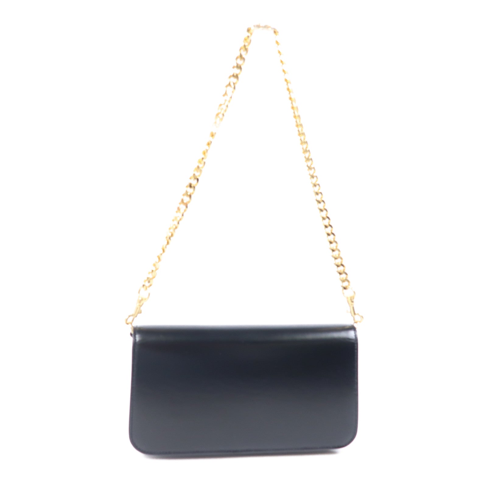 CELINE 牛皮皮革Claude金扣鏈帶肩背袋
