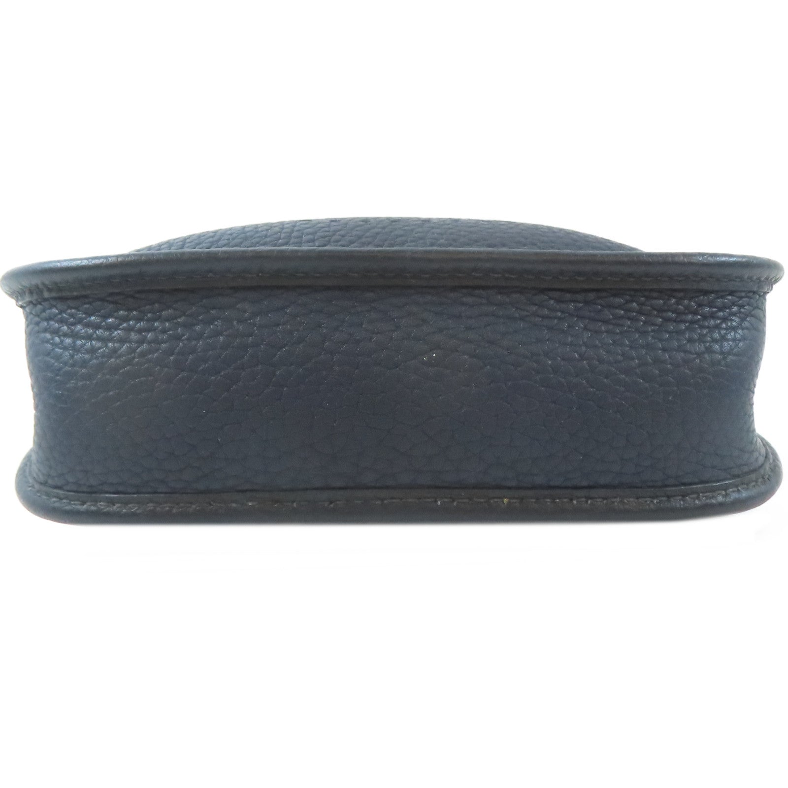 HERMES Clemence皮革Evelyne TPM銀扣肩背袋Bleu Nuit/深夜藍色