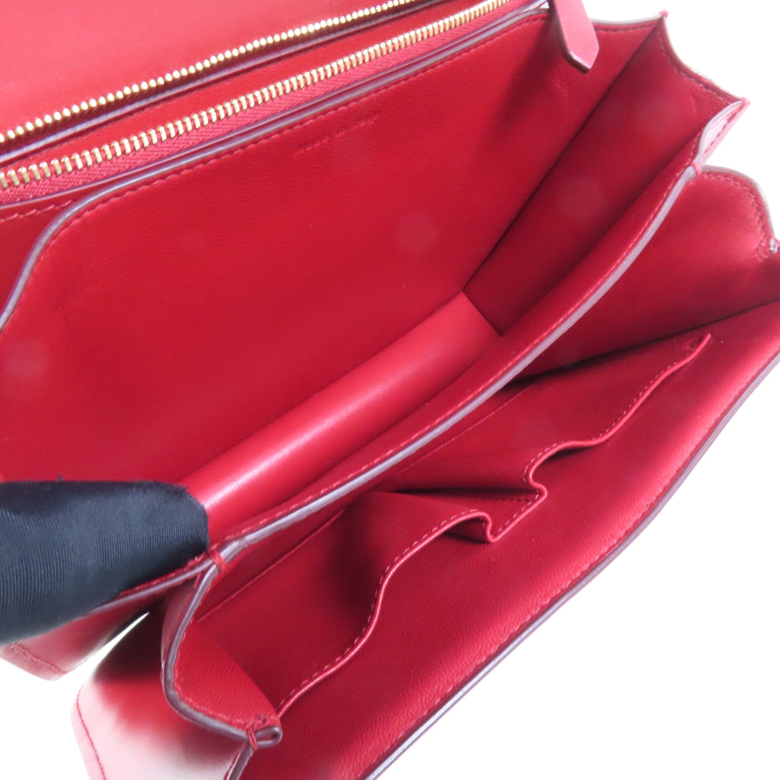 CELINE 牛皮皮革Classic Bag Medium金扣肩背袋