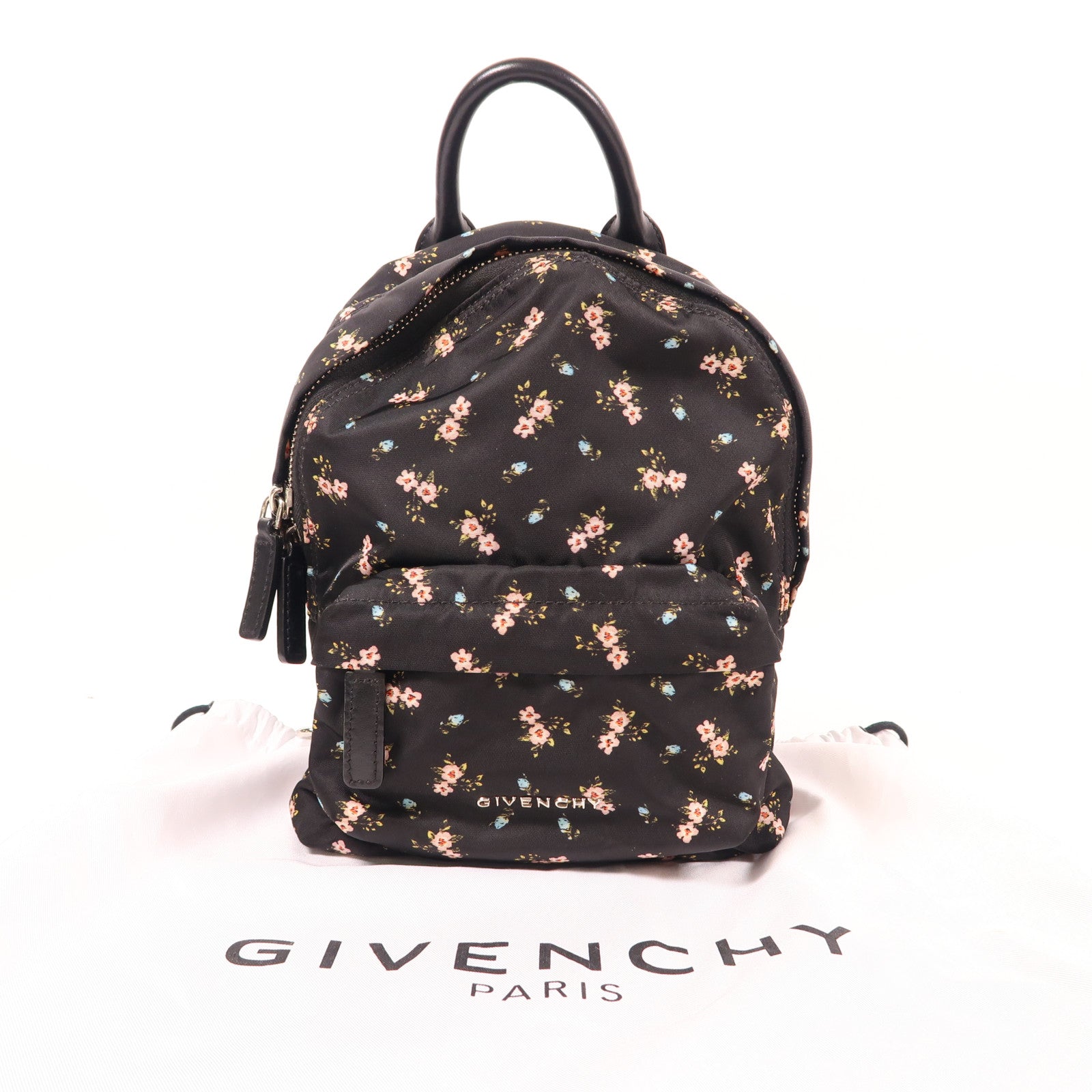 GIVENCHY 尼龍Mini Backpack銀扣背包