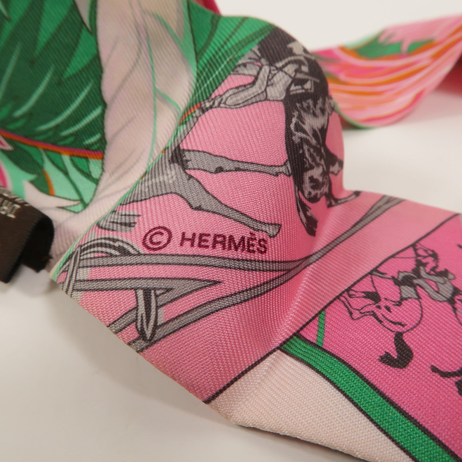 HERMES 絲質Twilly絲巾