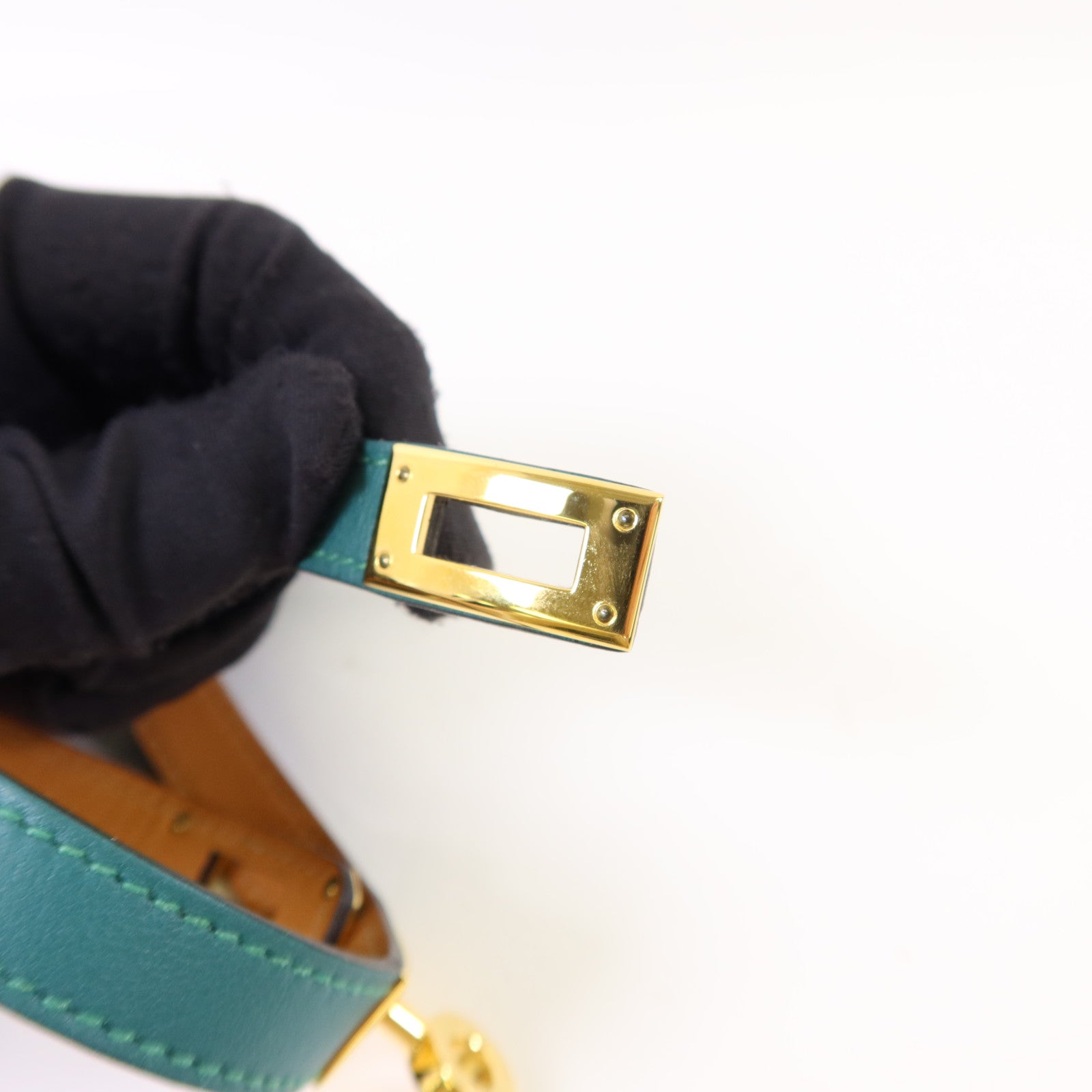 HERMES 【激減優惠】Swift皮革Kelly Double Tour Bracelet金扣手鐲