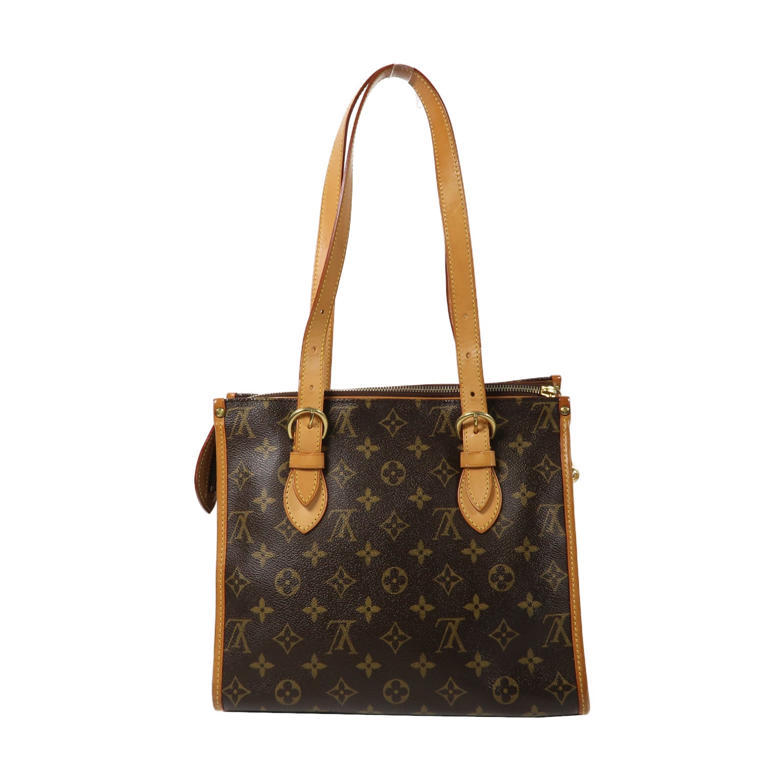 LOUIS VUITTON Monogram Popincourt金扣手挽袋啡色