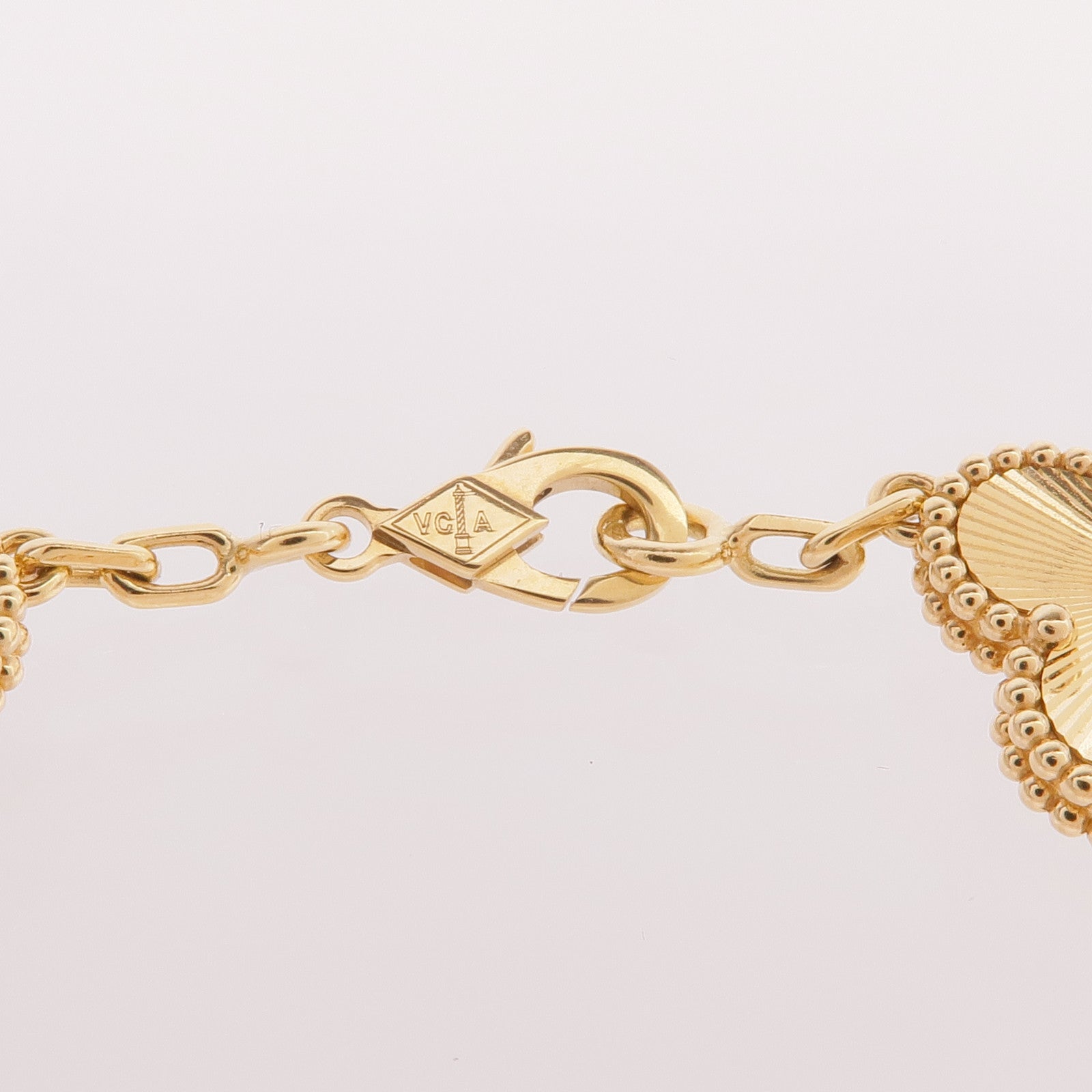Van Cleef & Arpels 18K黃金Vintage Alhambra Bracelet 5 Motifs手鏈