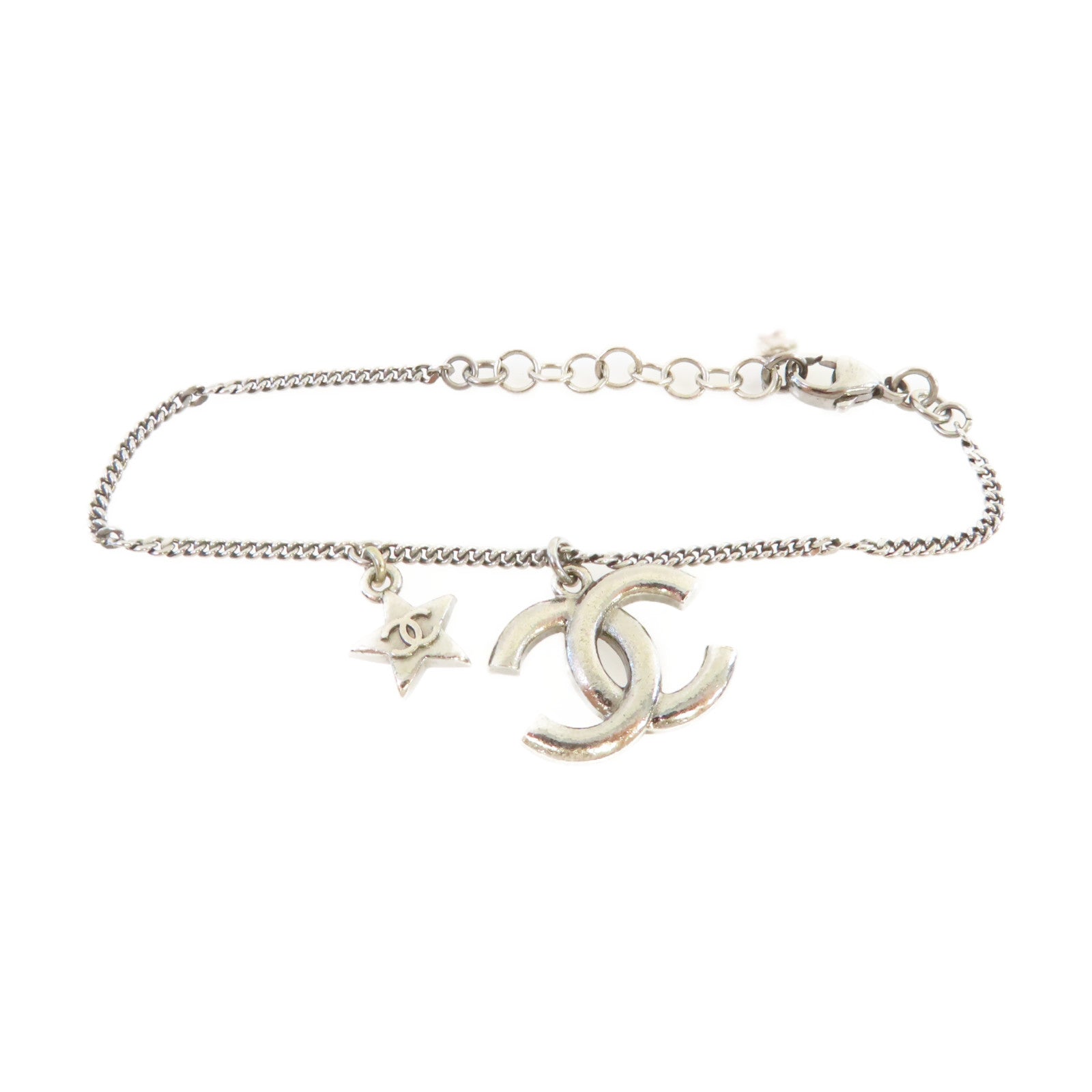 CHANEL 【激減優惠】金屬/仿珍珠CC Bracelet手鏈銀色