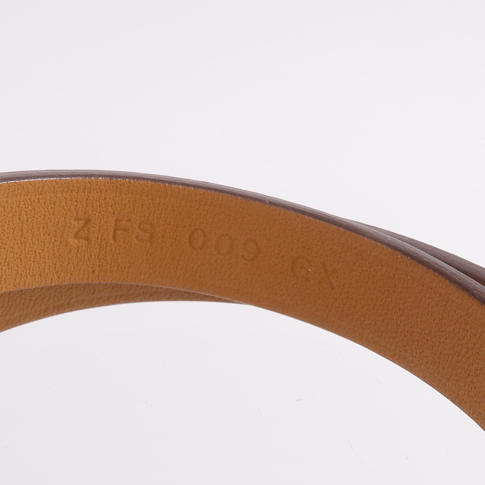 HERMES Swift皮革Kelly Double Tour Bracelet金扣手鏈Etain