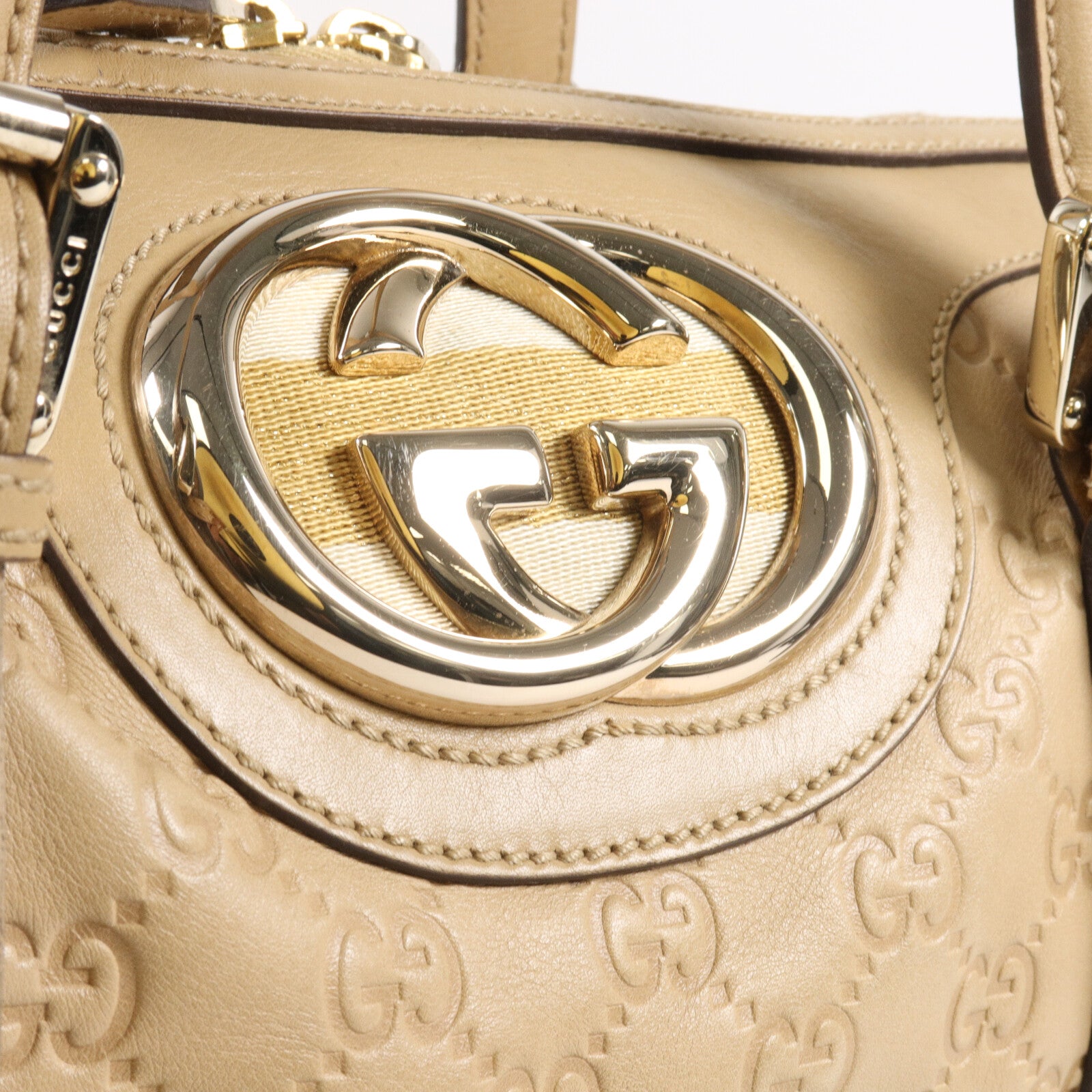 GUCCI 牛皮皮革Britt波士頓包