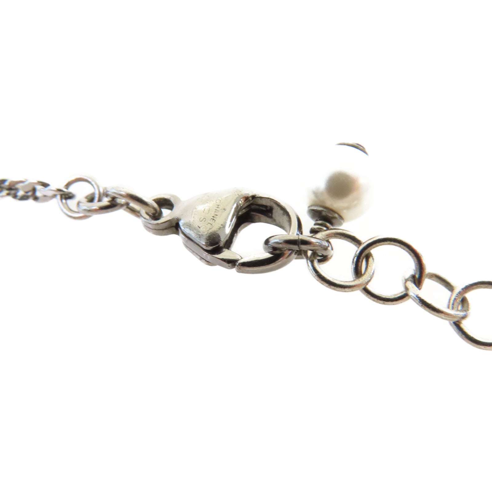 CHANEL 【激減優惠】金屬/仿珍珠CC Bracelet手鏈銀色
