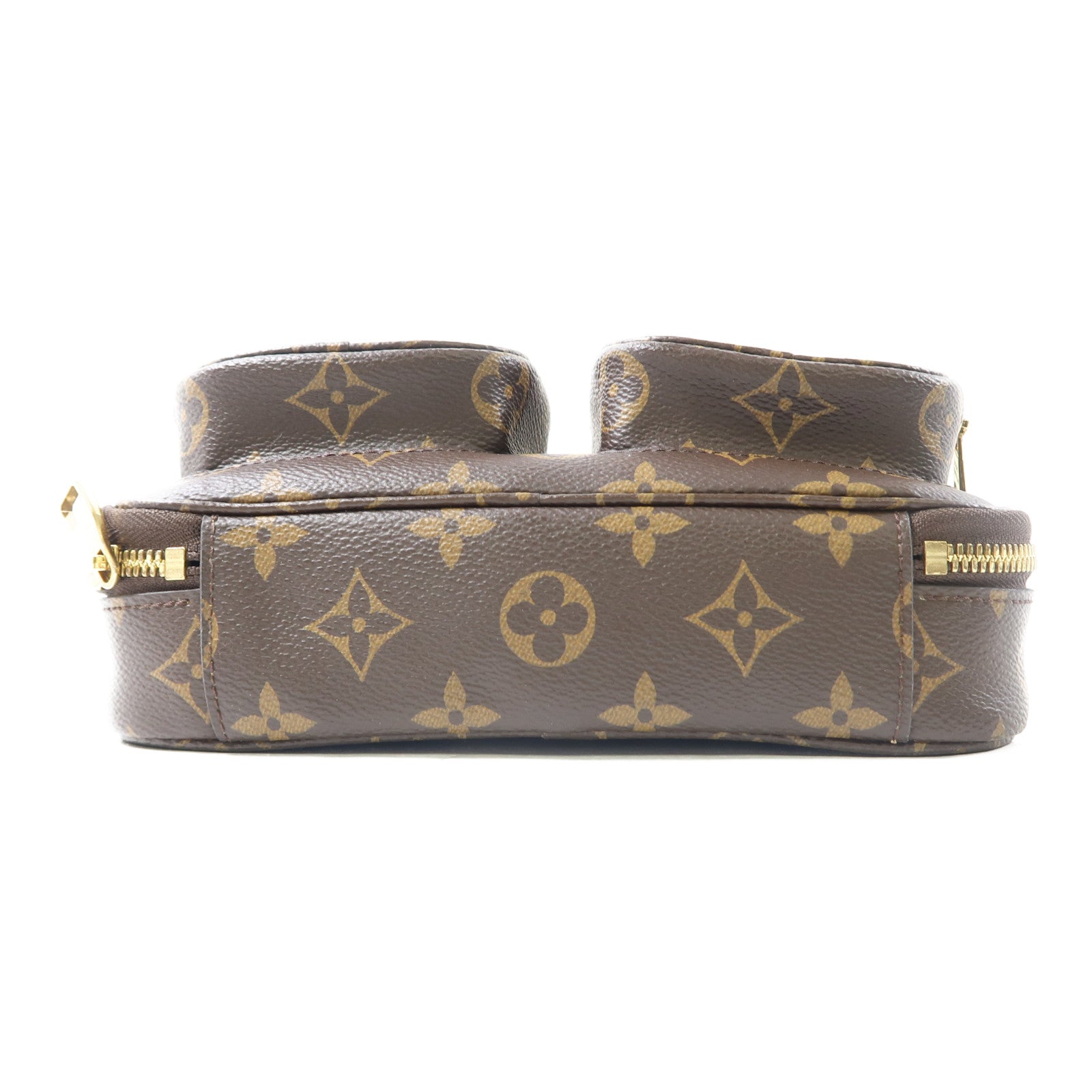 LOUIS VUITTON Monogram Utility Shoulder Bag金扣手挽肩背兩用袋棕色