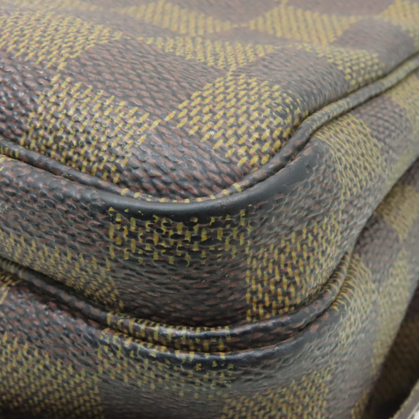 LOUIS VUITTON 【激減優惠】Damier Naviglio金扣肩背袋啡色
