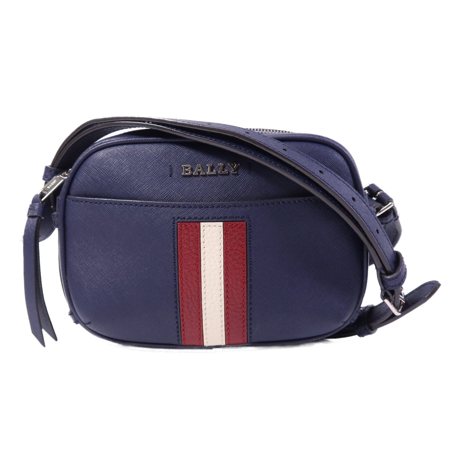 BALLY 牛皮皮革Shoulder Bag銀扣肩背袋