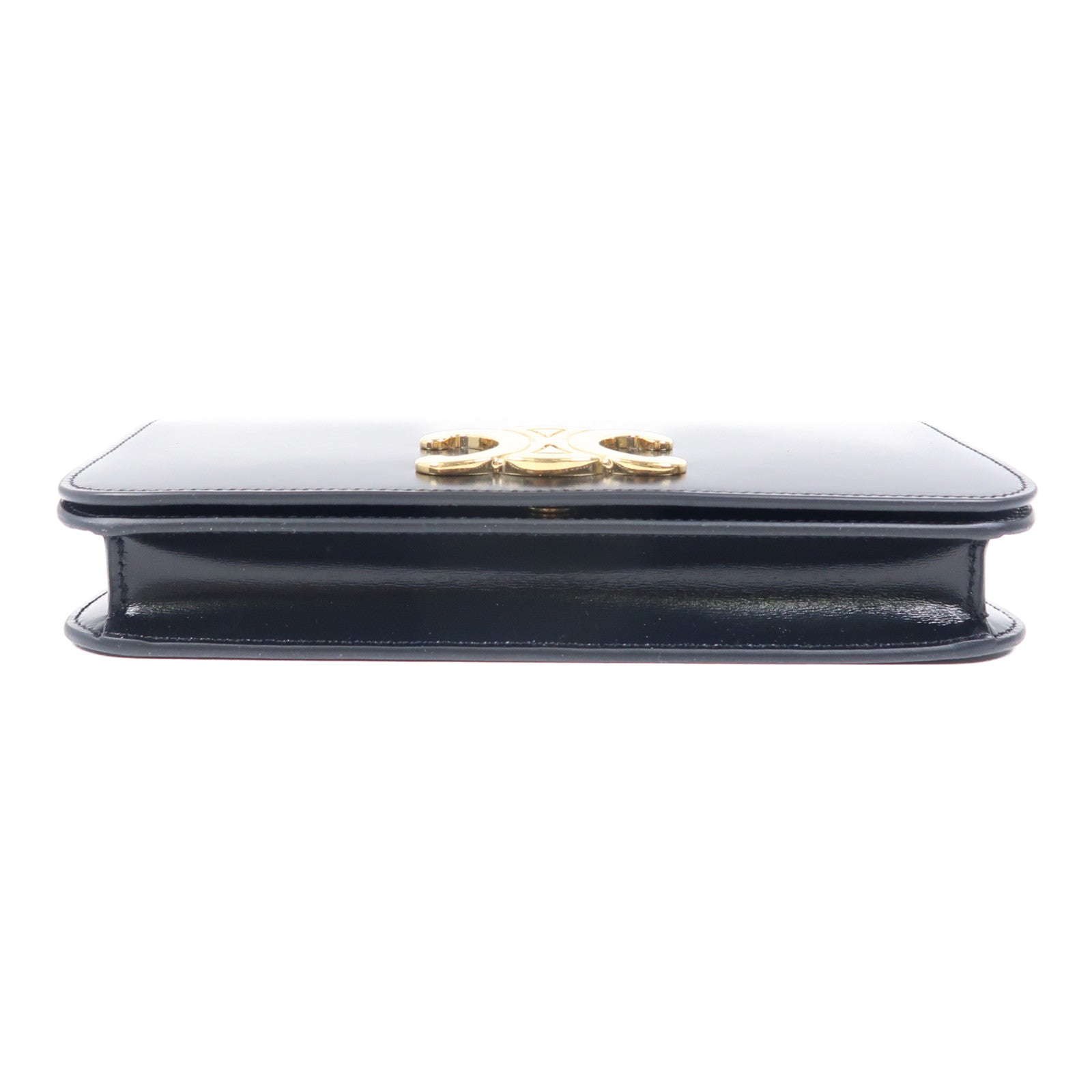 CELINE 牛皮皮革Claude金扣鏈帶肩背袋