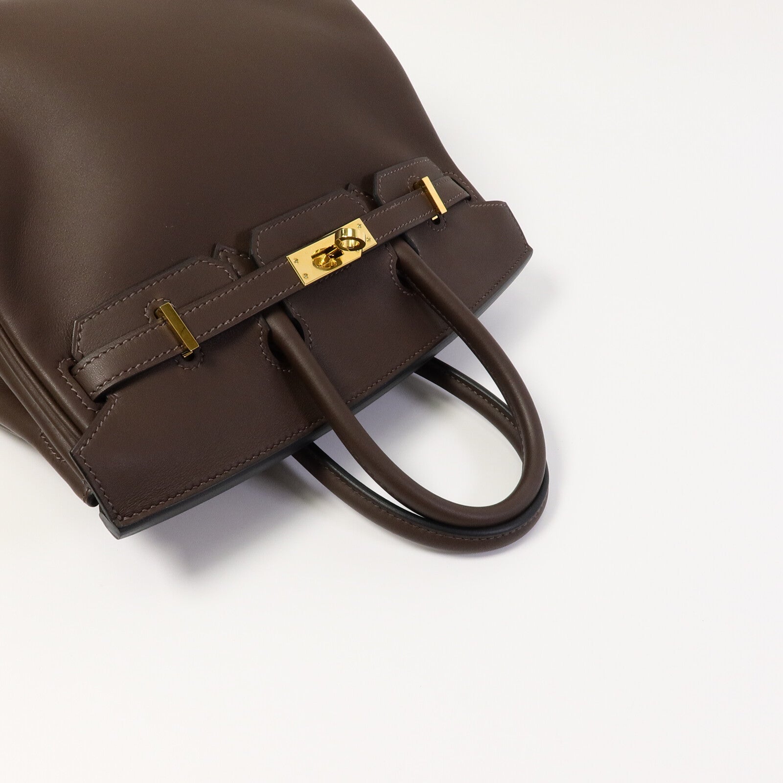 HERMES Swift皮革Birkin 25手挽袋Chocolat