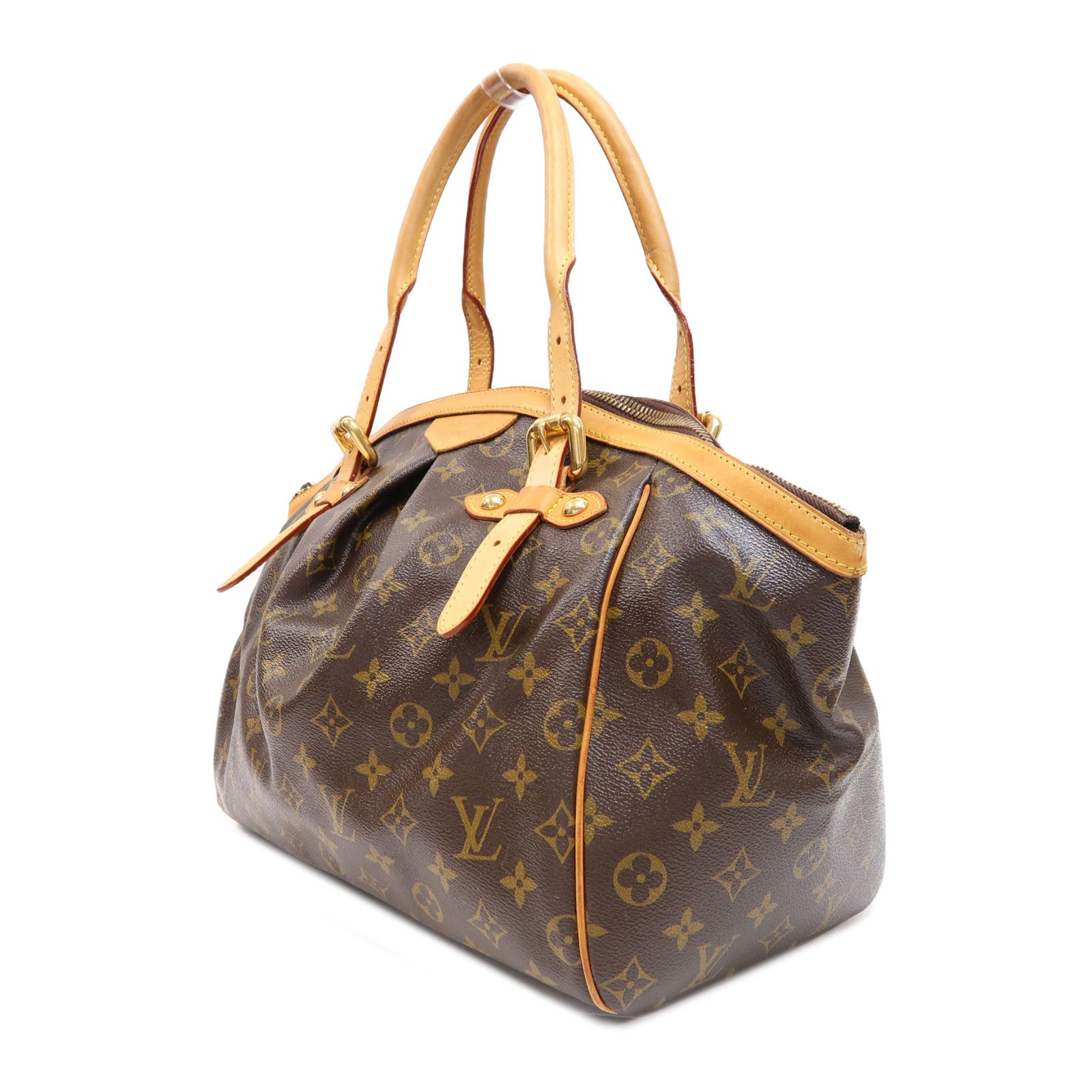 LOUIS VUITTON Monogram Tivoli GM金扣手挽袋啡色