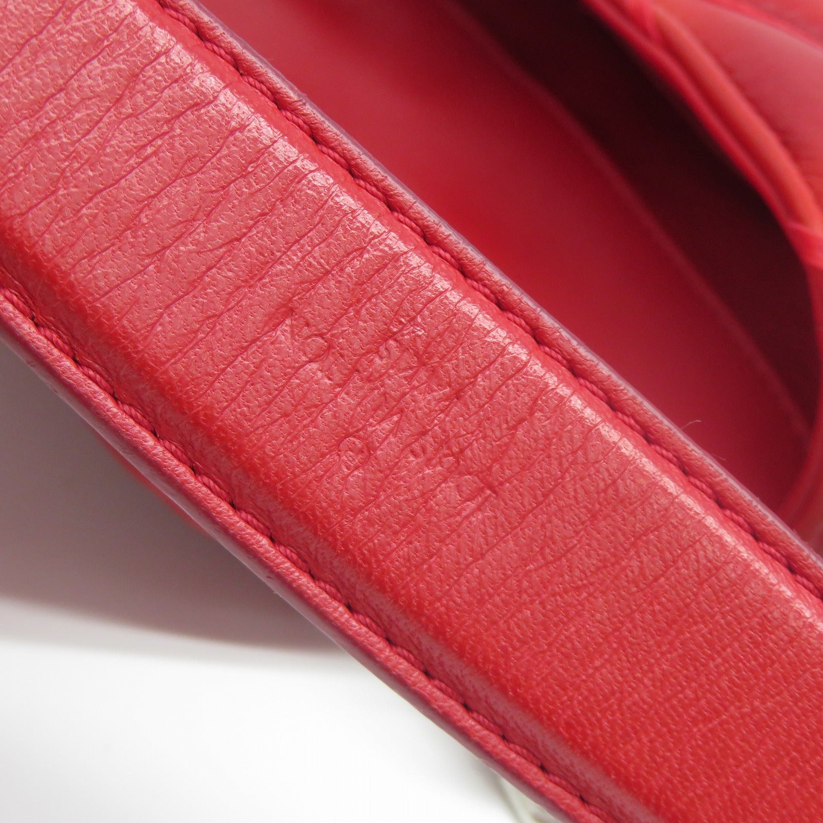 LOUIS VUITTON **【清倉大減價】Malletage Go-14 PM銀扣鏈帶肩背袋紅色