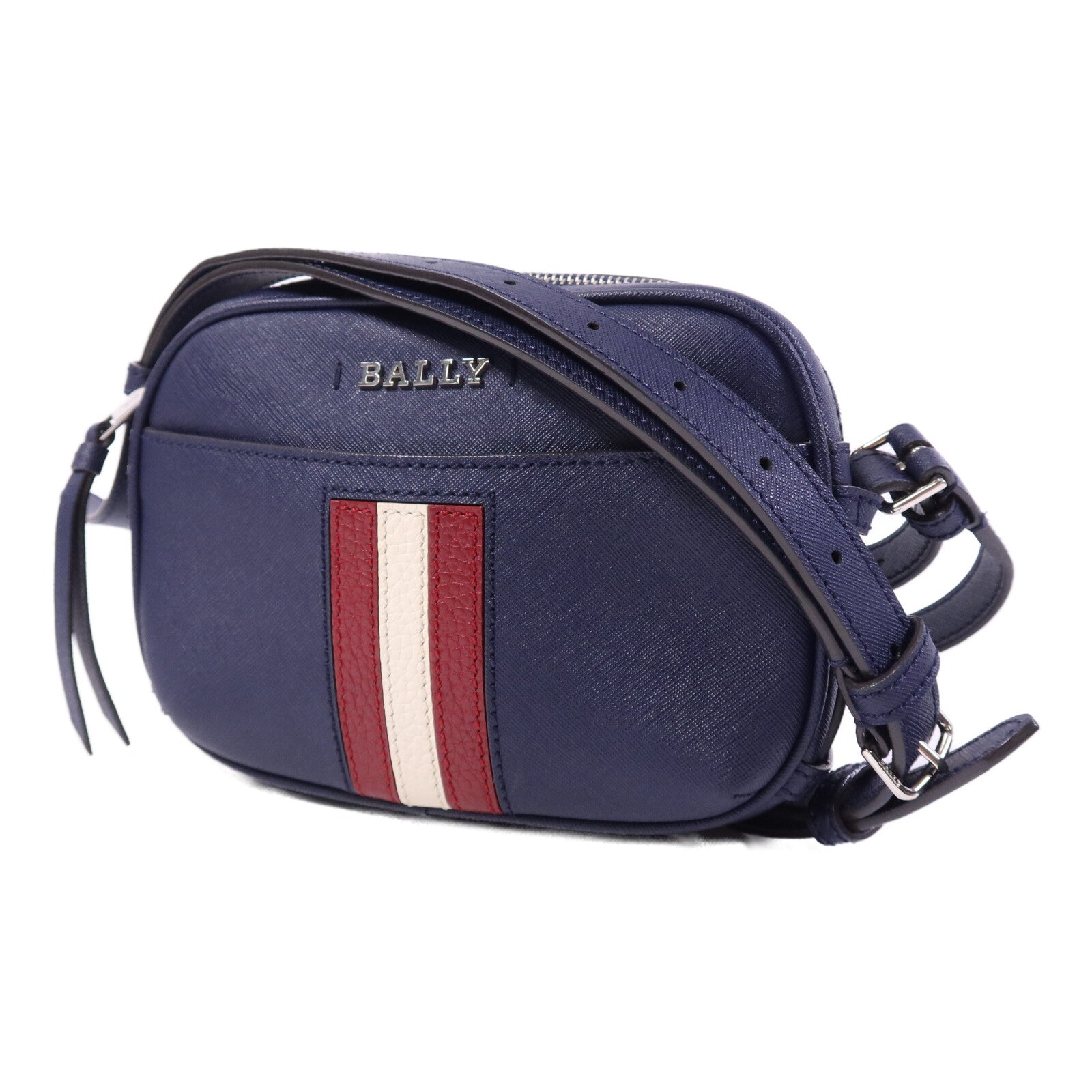 BALLY 牛皮皮革Shoulder Bag銀扣肩背袋