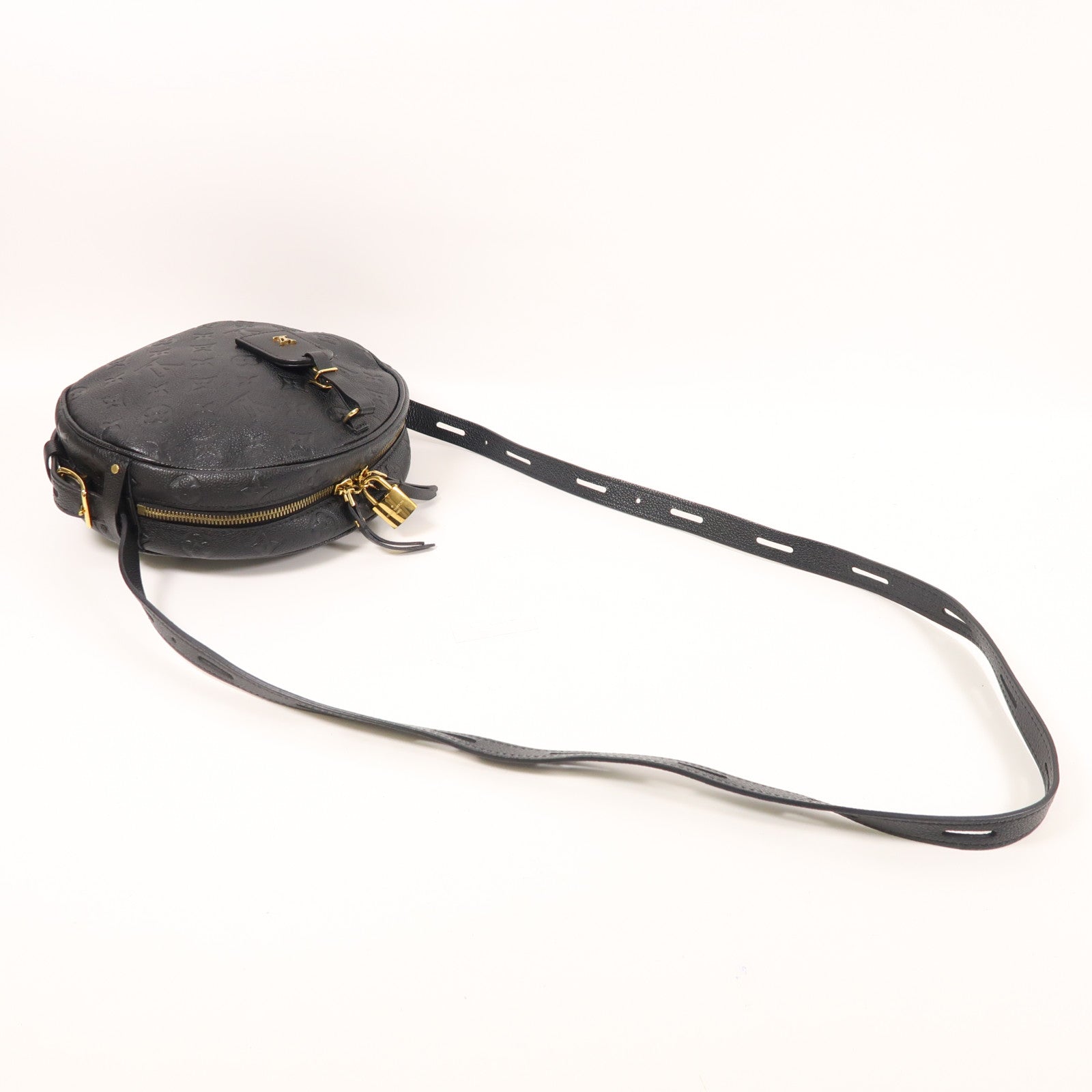 LOUIS VUITTON Monogram Empreinte Boite Chapeau金扣肩背袋