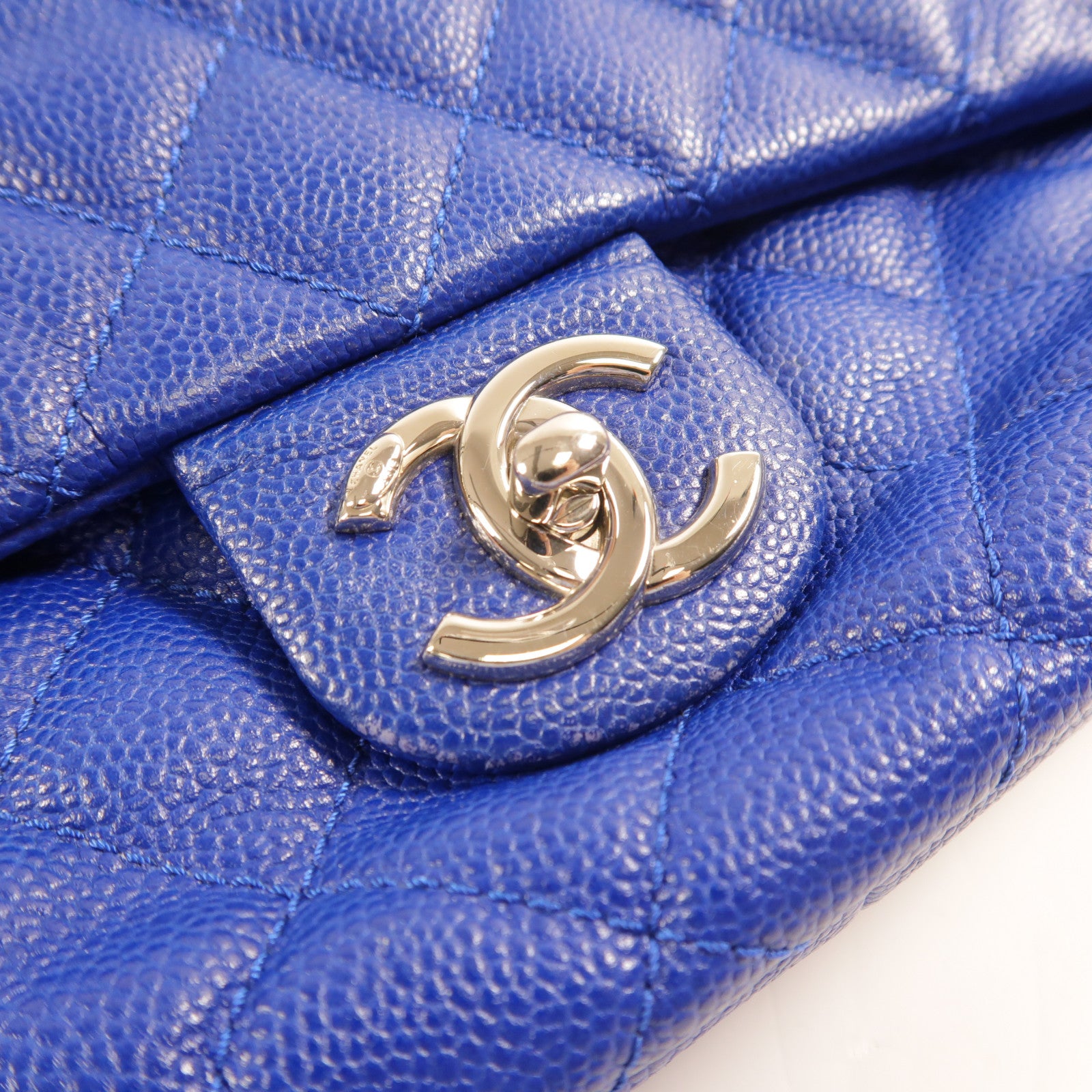 CHANEL 【激減優惠】牛皮皮革Easy Flap Jumbo Chain Shoulder銀扣鏈帶肩背袋