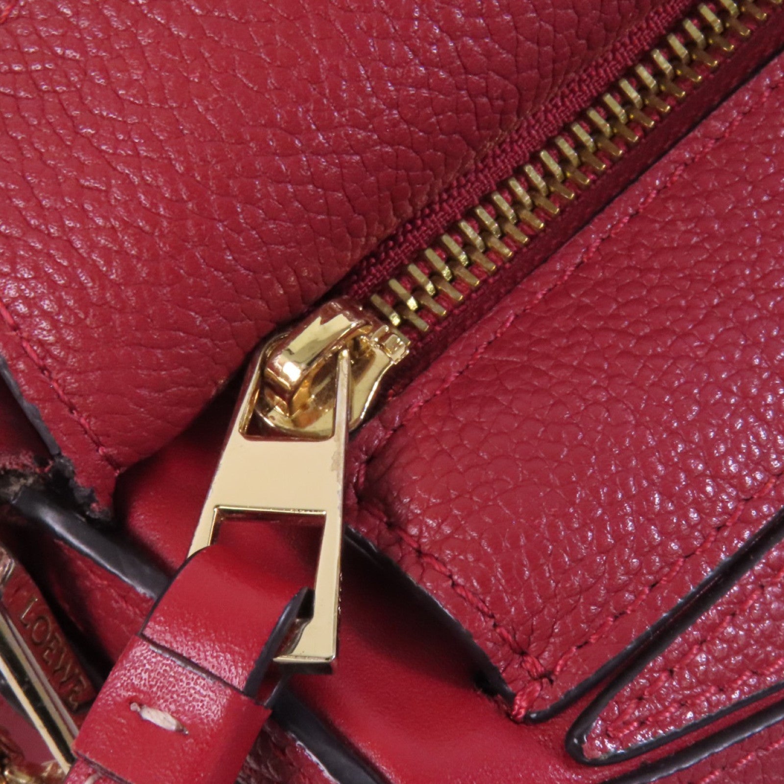 LOEWE 牛皮皮革Puzzle Small金扣手挽肩背兩用袋