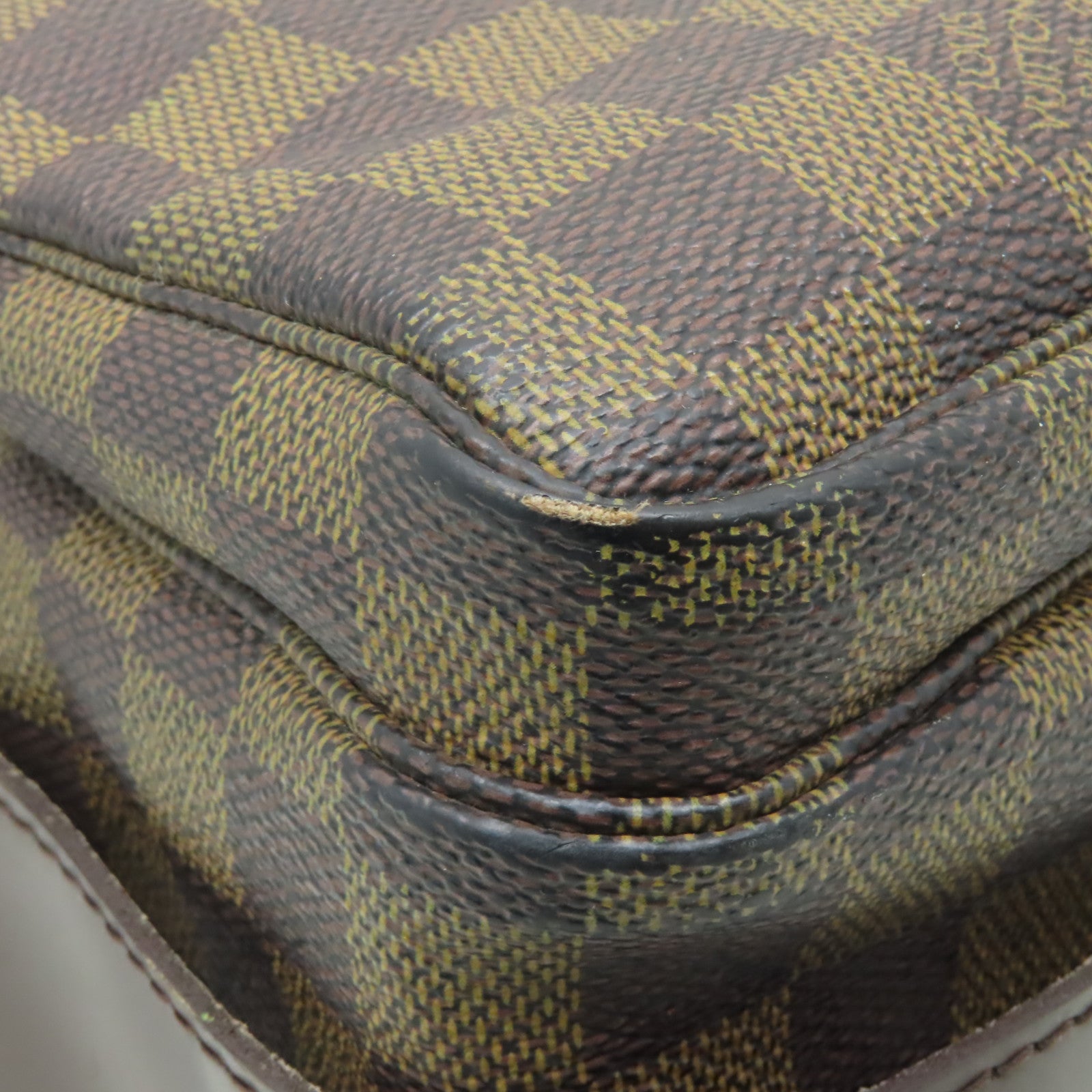 LOUIS VUITTON 【激減優惠】Damier Naviglio金扣肩背袋啡色
