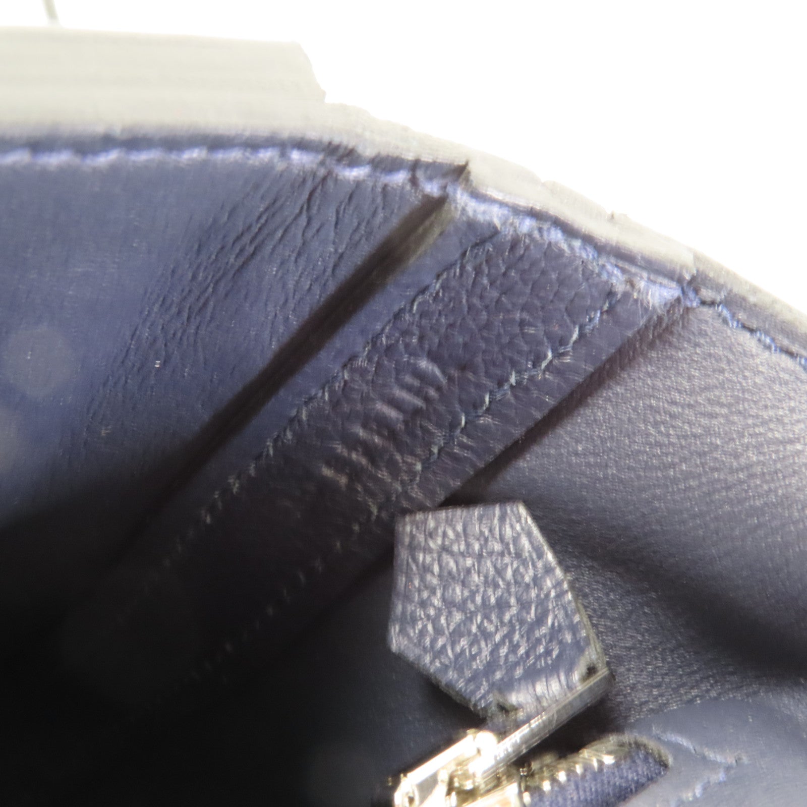 HERMES Clemence皮革24/24 Mini手挽肩背兩用袋Bleu Nuit
