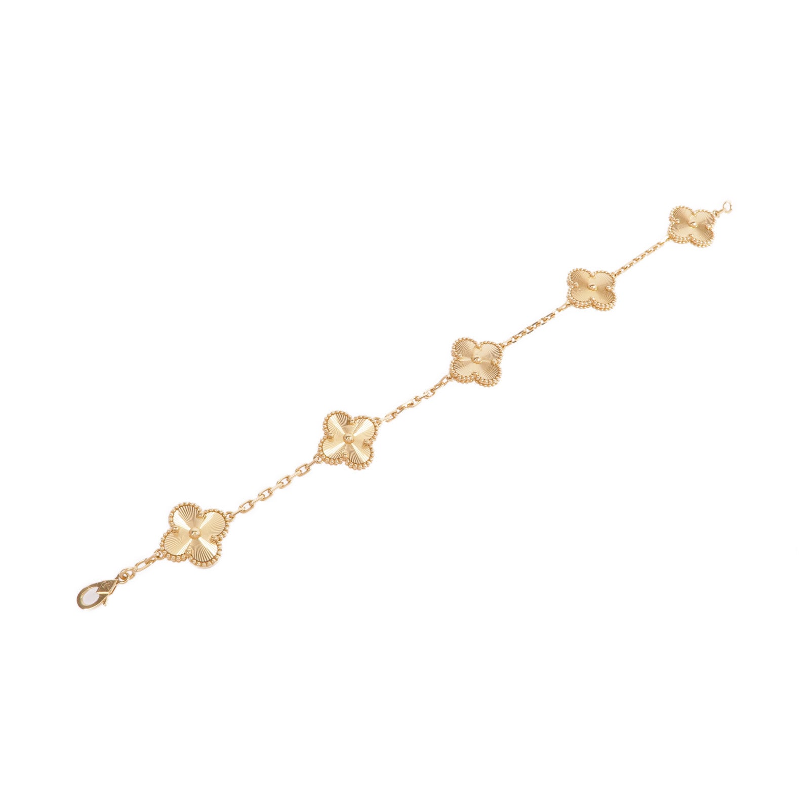 Van Cleef & Arpels 18K黃金Vintage Alhambra Bracelet 5 Motifs手鏈