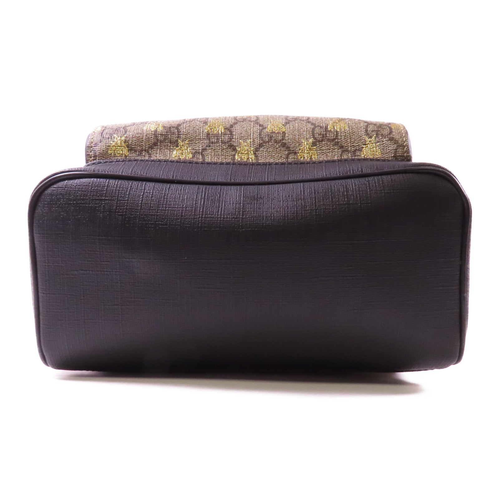 GUCCI 塗層帆布GG Supreme Embroidered Rucksack金扣背包啡色