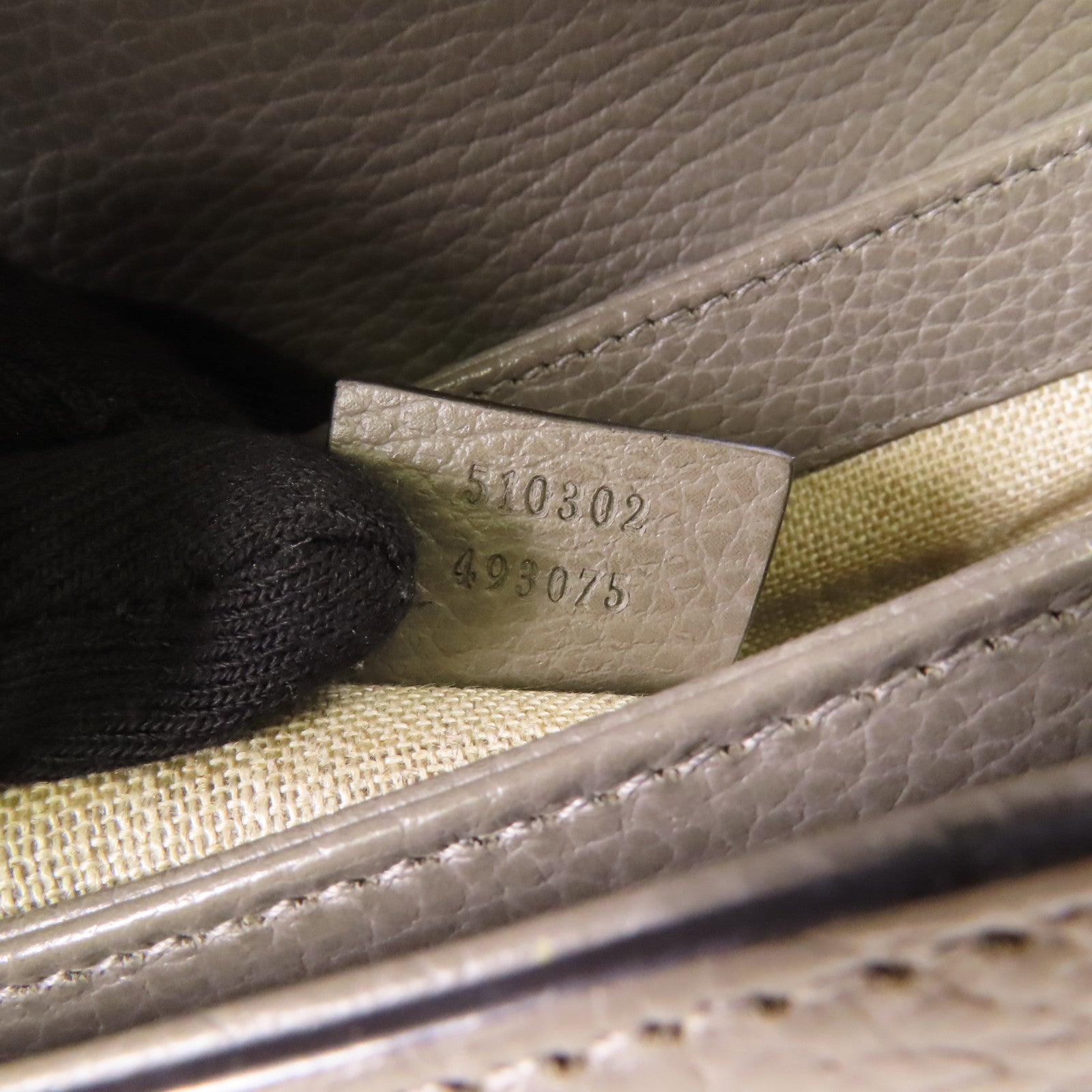 GUCCI GG GHW Interlock Chain 2 Way Bag 510302 CAO0G Leather Grey