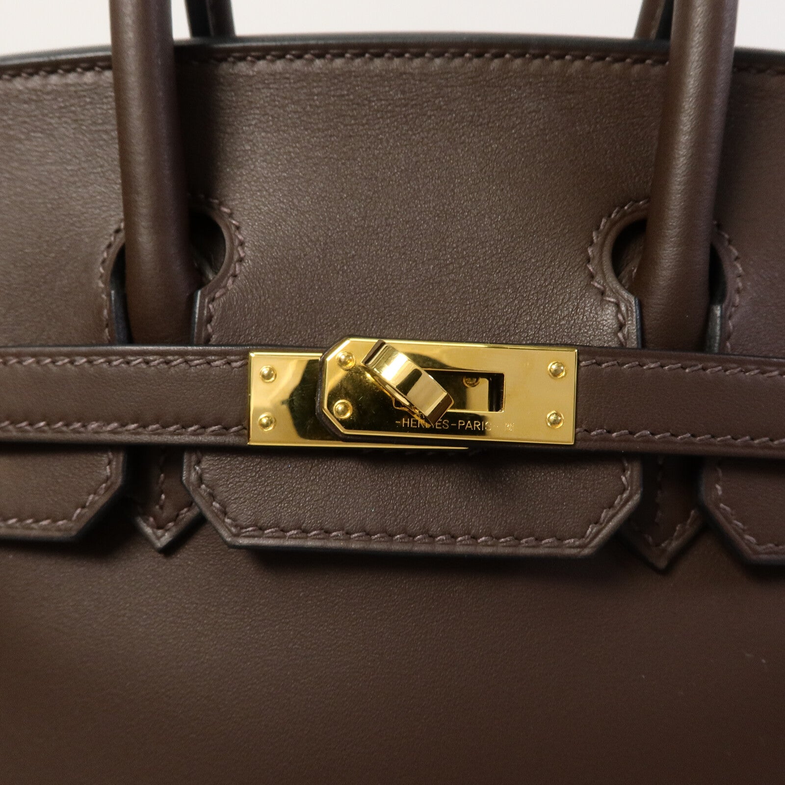 HERMES Swift皮革Birkin 25手挽袋Chocolat