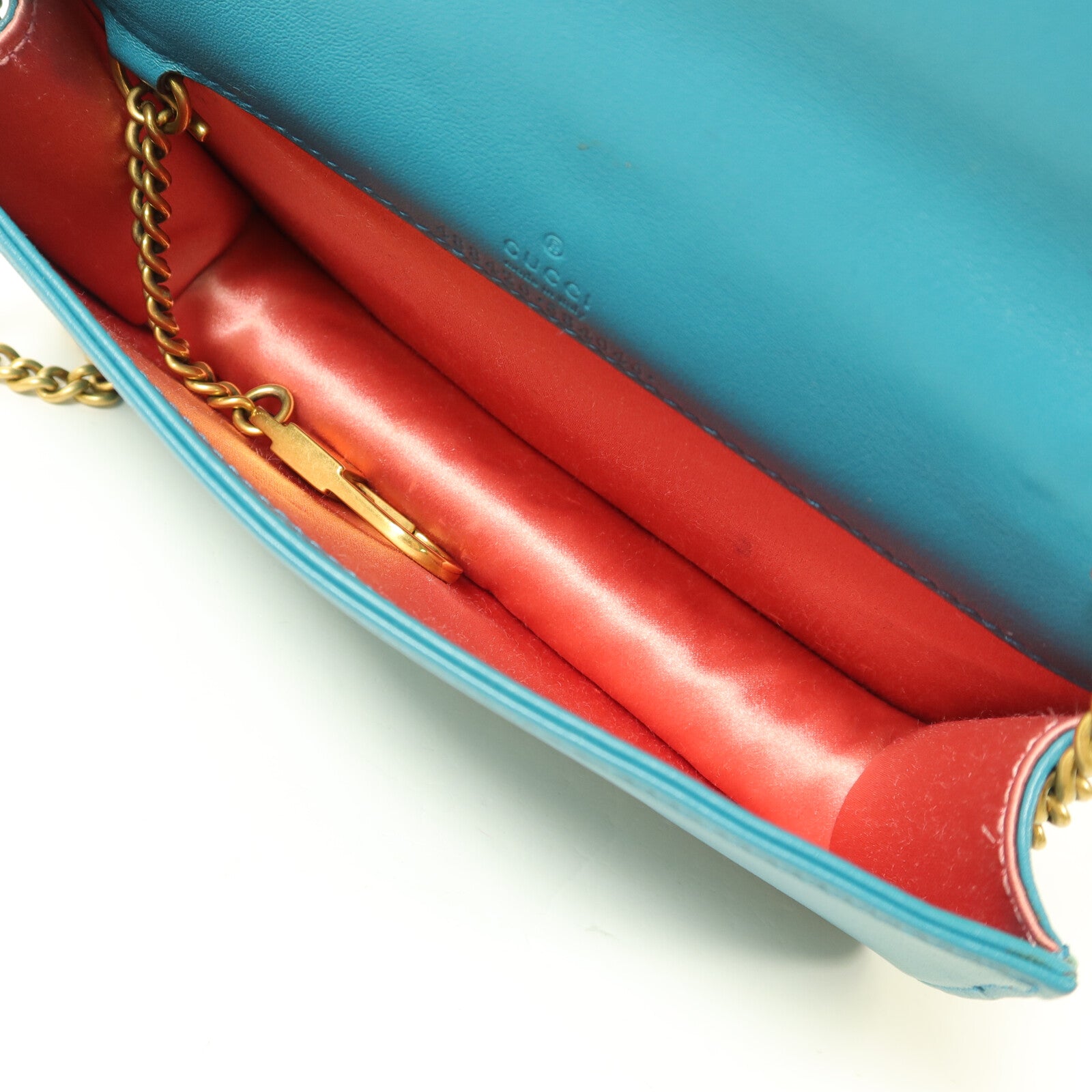 GUCCI 【激減優惠】絨布GG Marmont鏈帶肩背袋