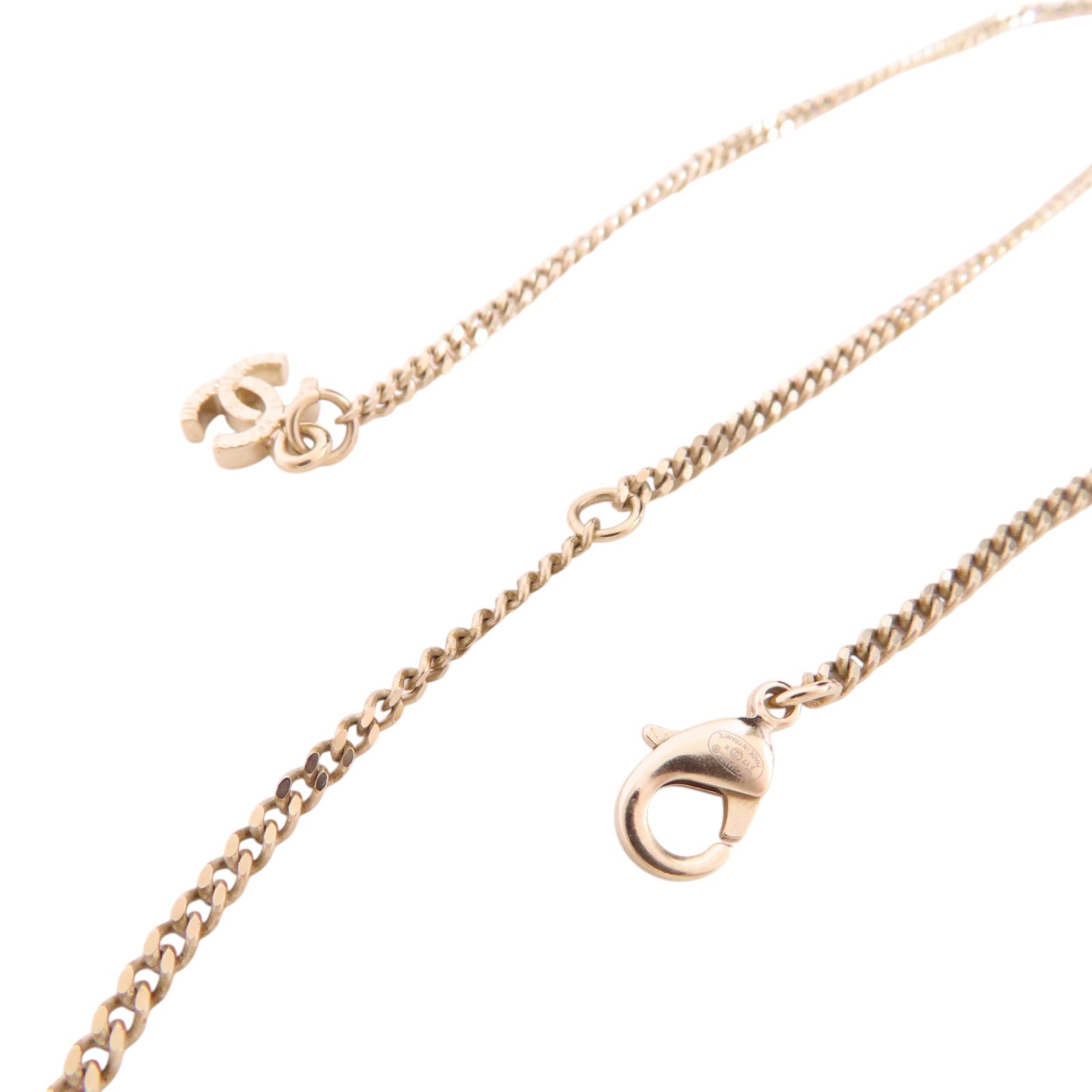 CHANEL 【激減優惠】金屬/仿珍珠Necklace金扣項鏈