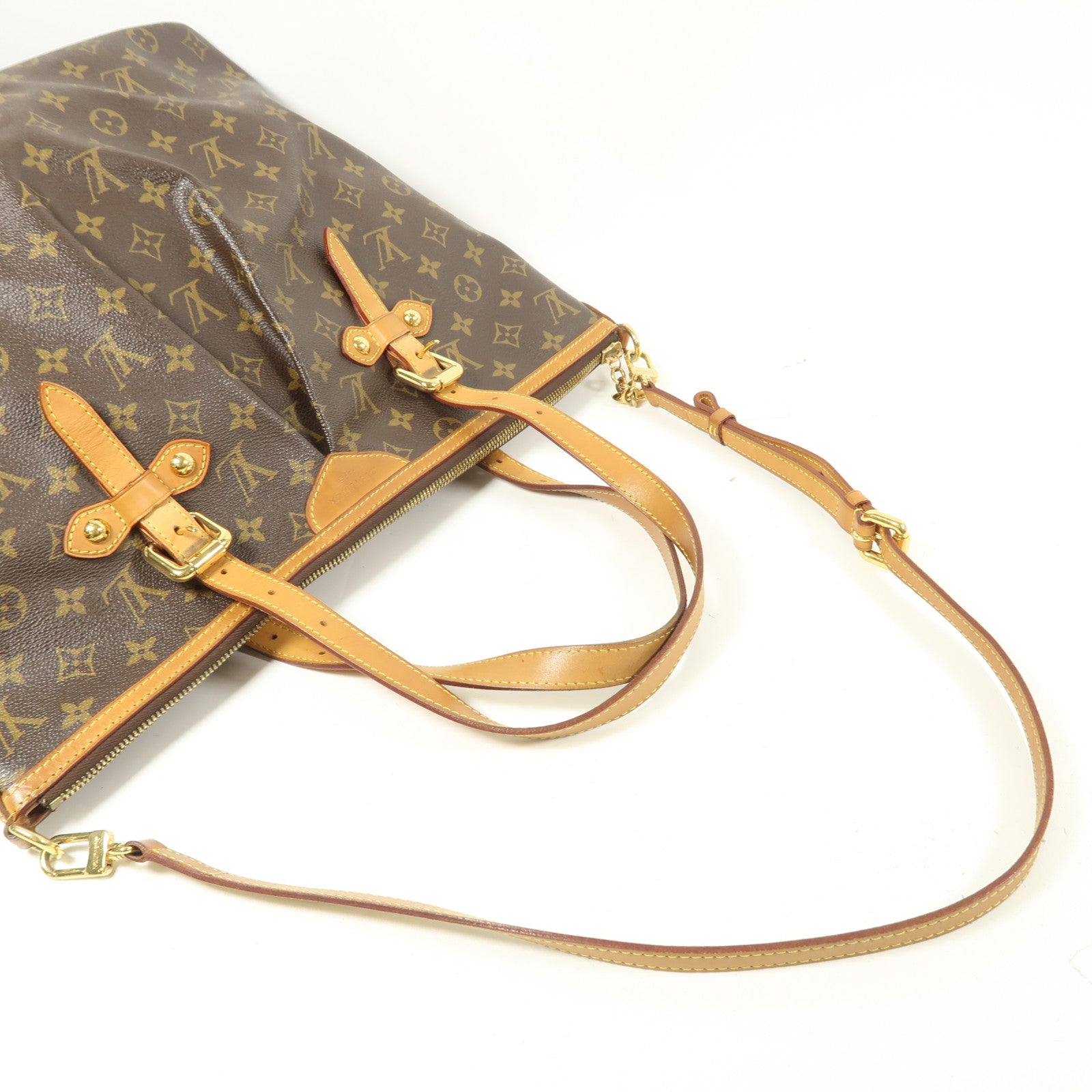 LOUIS VUITTON Monogram Palermo GM金扣手挽肩背兩用袋棕色