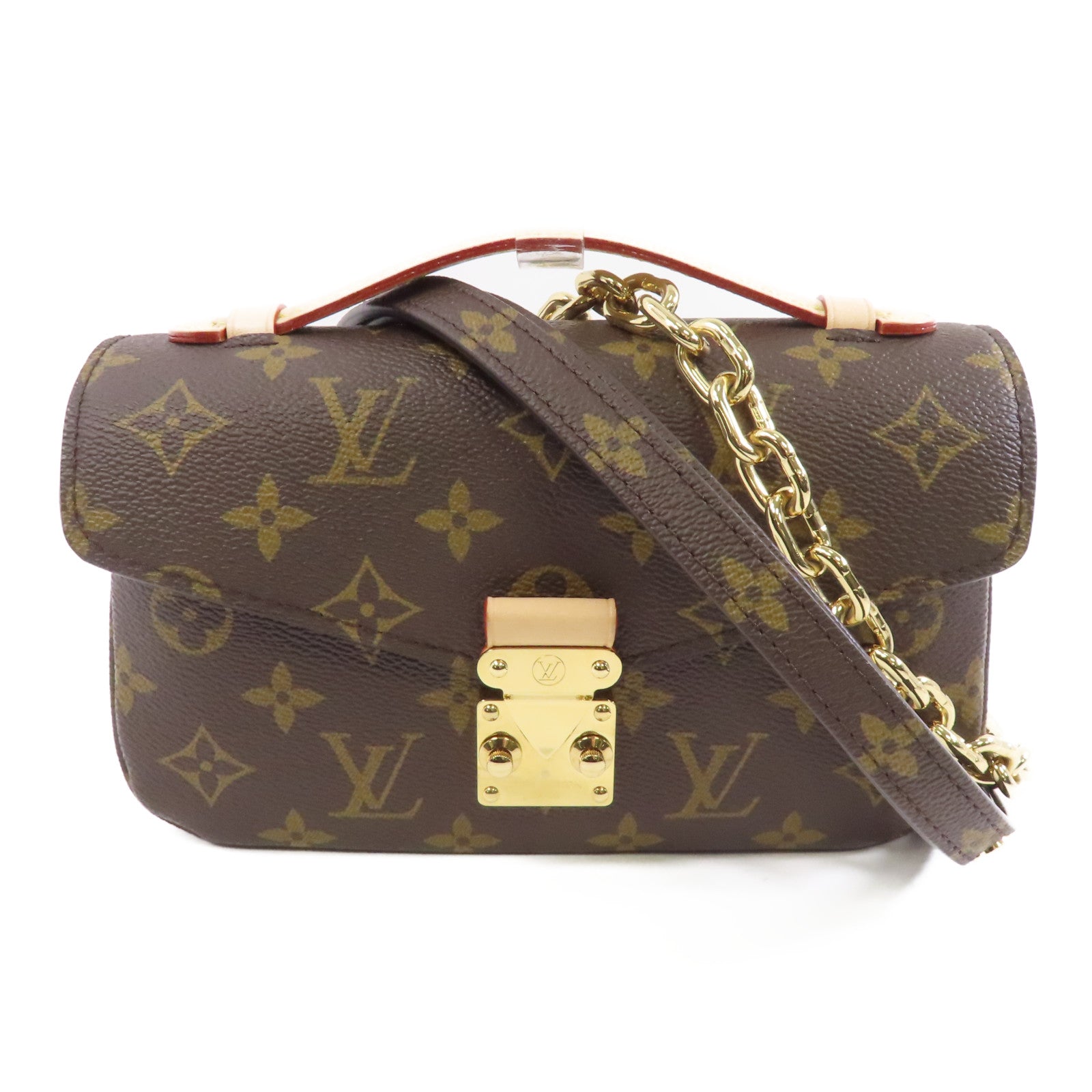 LOUIS VUITTON Monogram Pochette Metis East West金扣手挽肩背兩用袋啡色