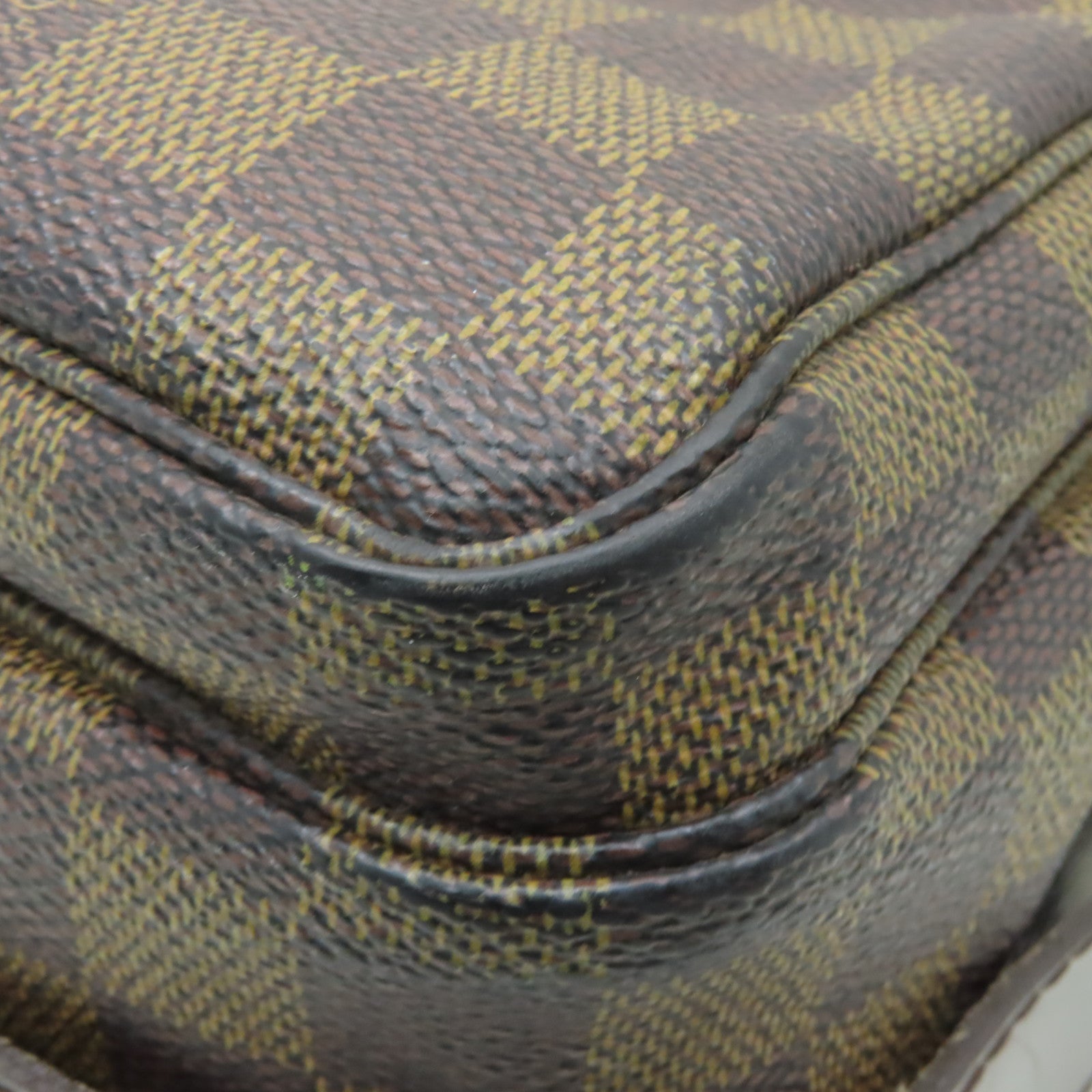 LOUIS VUITTON 【激減優惠】Damier Naviglio金扣肩背袋啡色