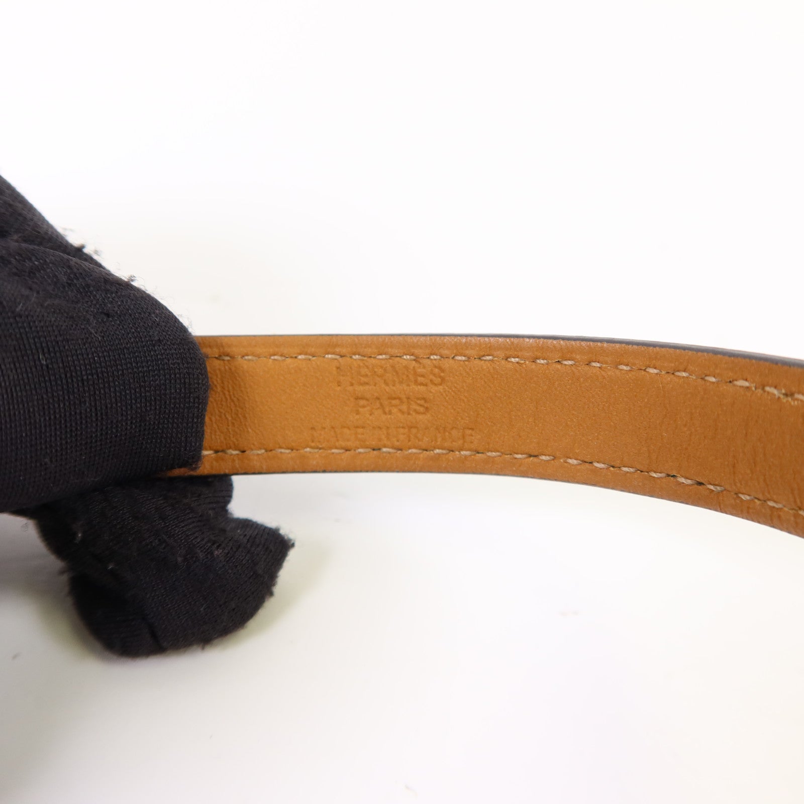 HERMES 【激減優惠】Swift皮革Kelly Double Tour Bracelet金扣手鐲