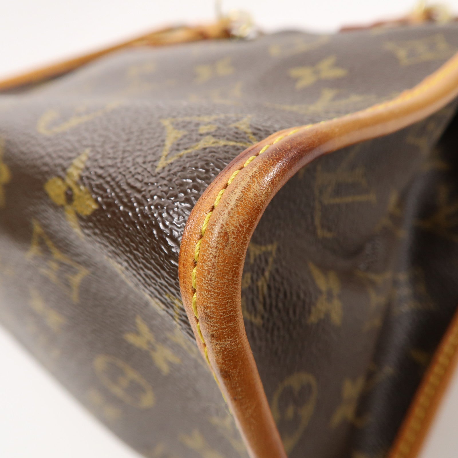 LOUIS VUITTON Monogram Popincourt金扣手挽袋啡色